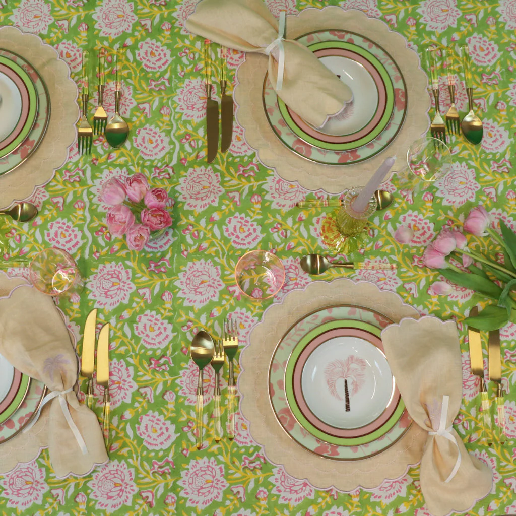 Viviana Venetia Blooms Organic Cotton Tablecloth - Image 5