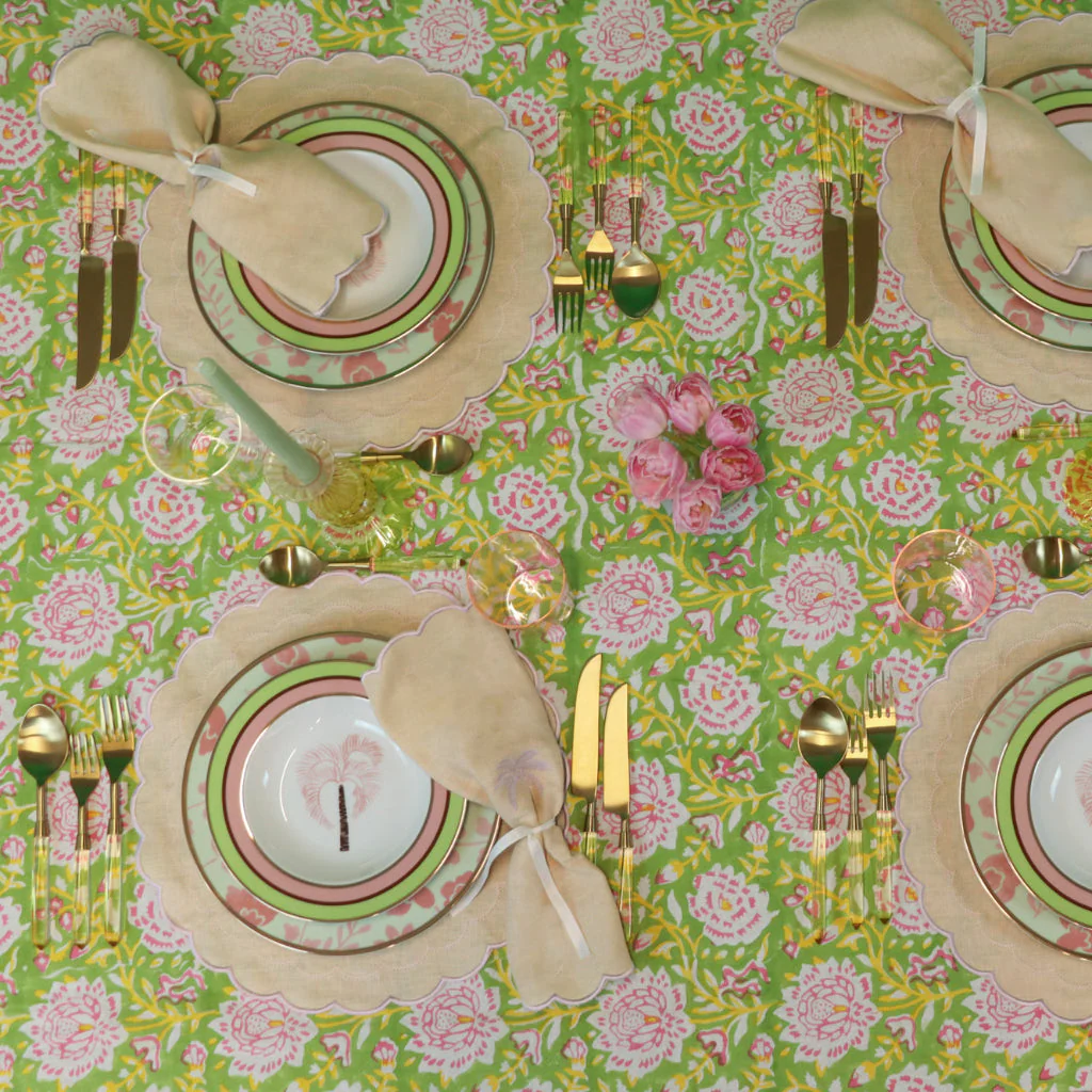 Viviana Venetia Blooms Organic Cotton Tablecloth - Image 8