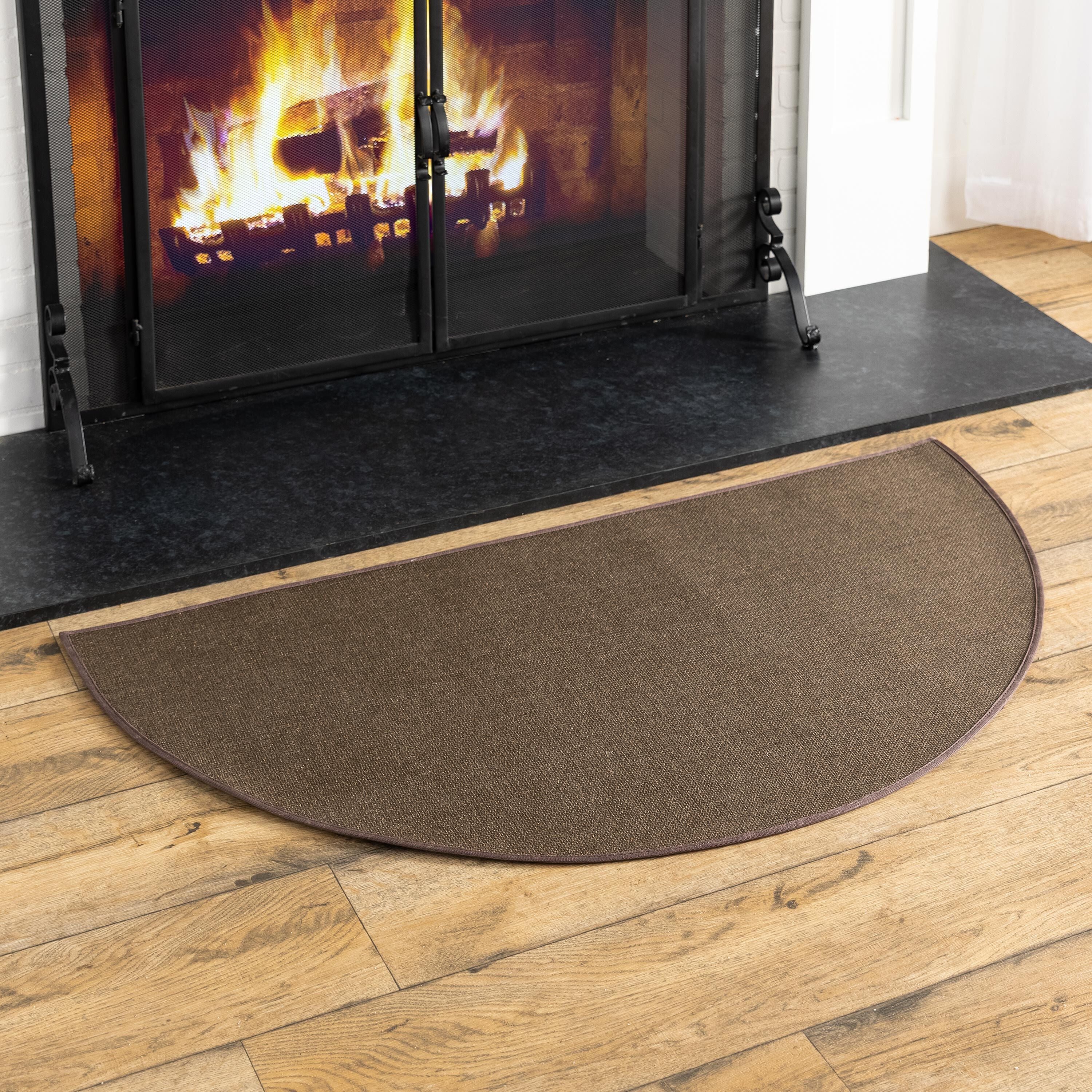 Flame Resistant Fiberglass Half Round Hearth Rug - Image 2