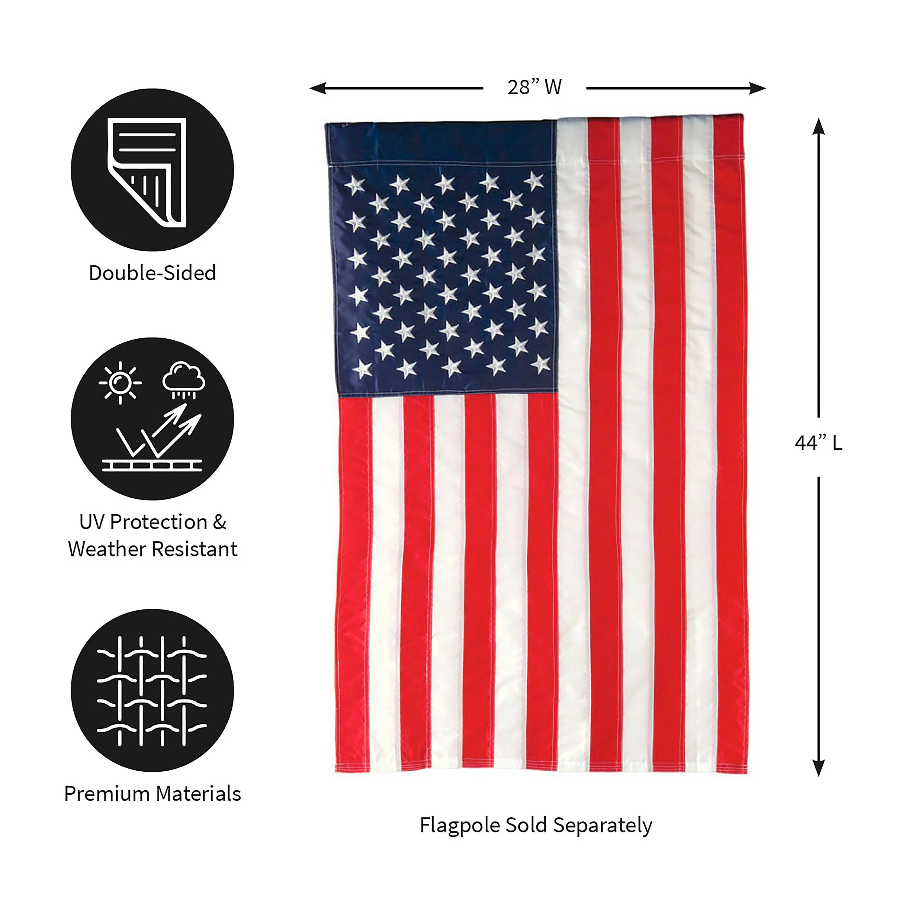 American Flag House Flag - Image 4