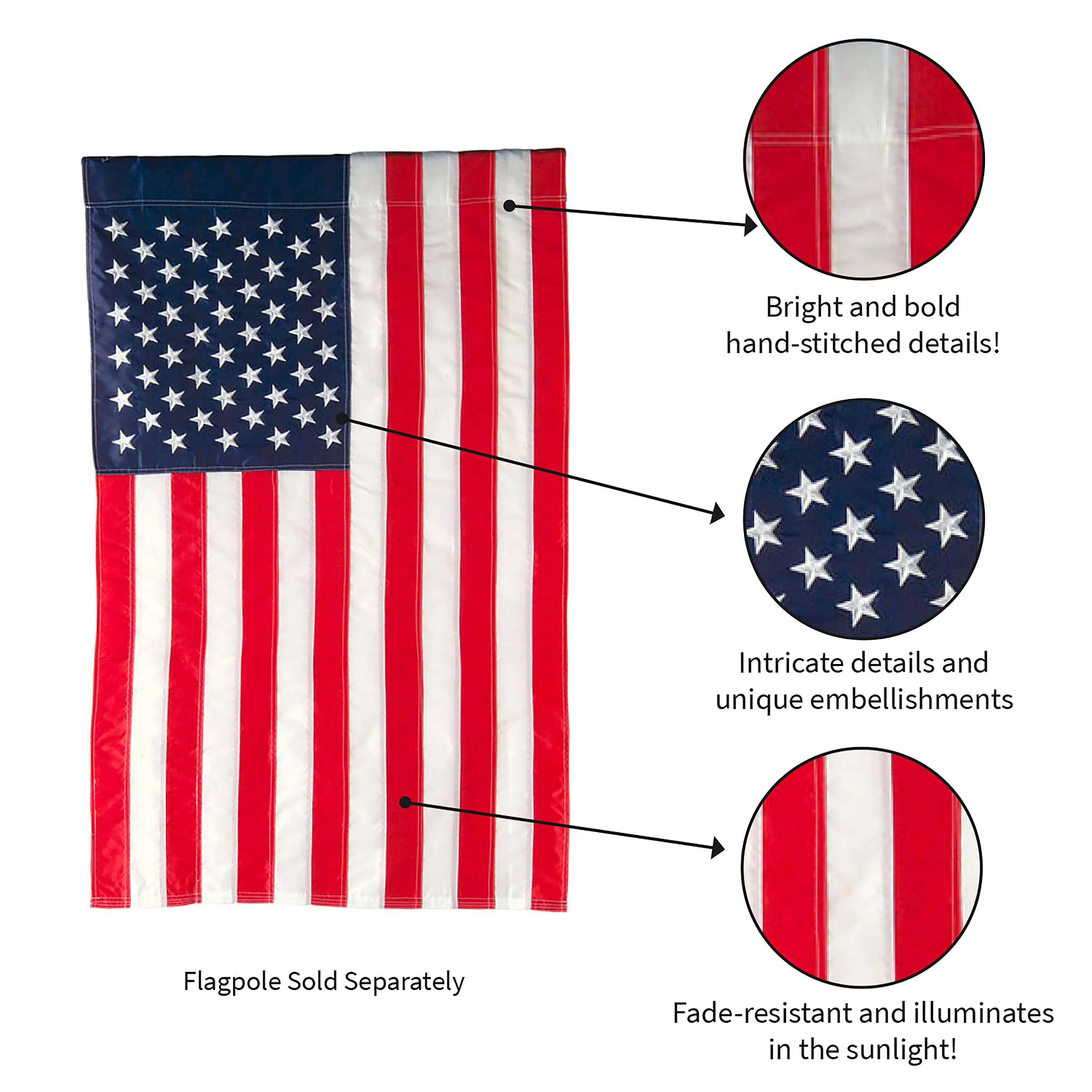 American Flag House Flag - Image 5