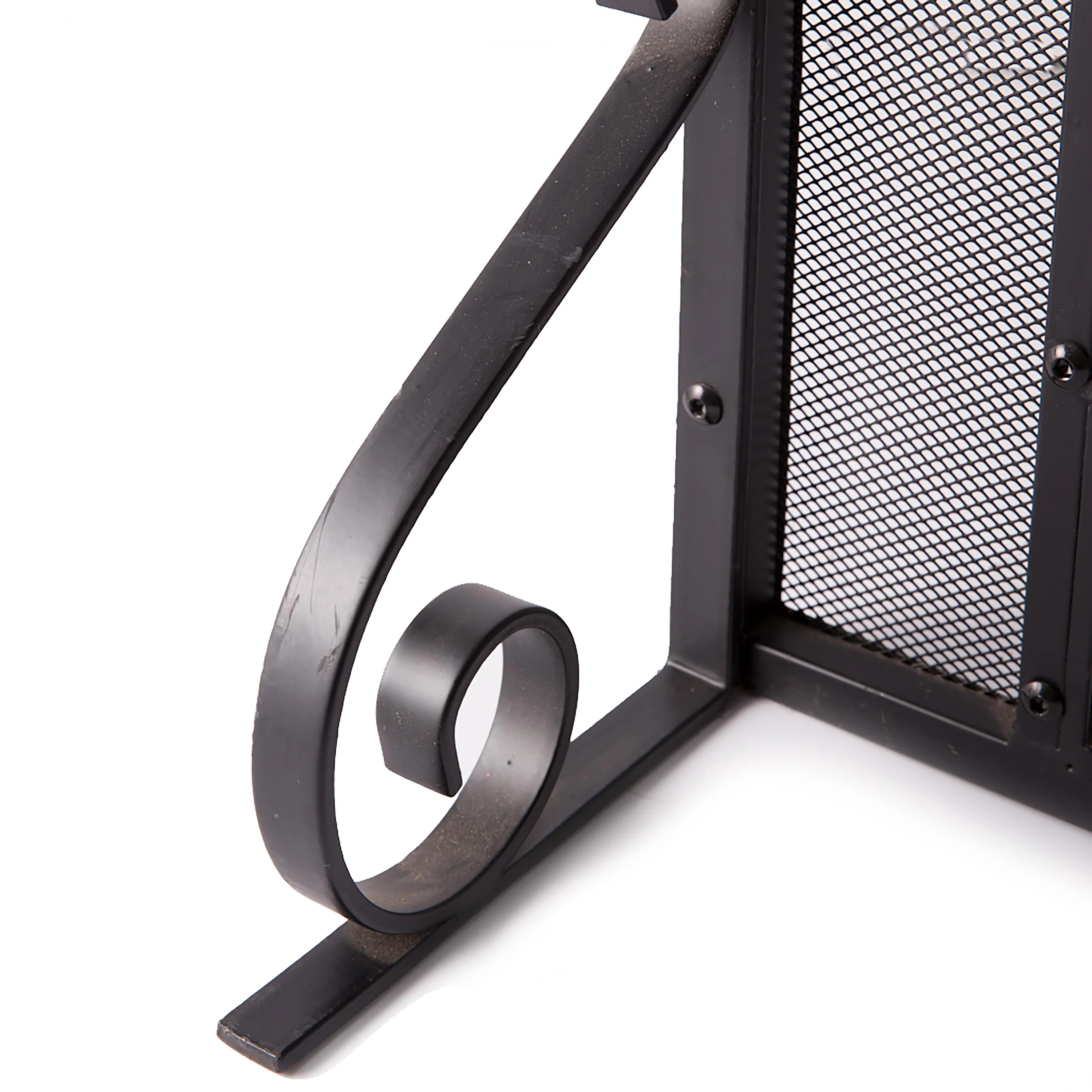 Large Steel Fire Screen with Two Doors and Tempered Glass Accents - Image 3