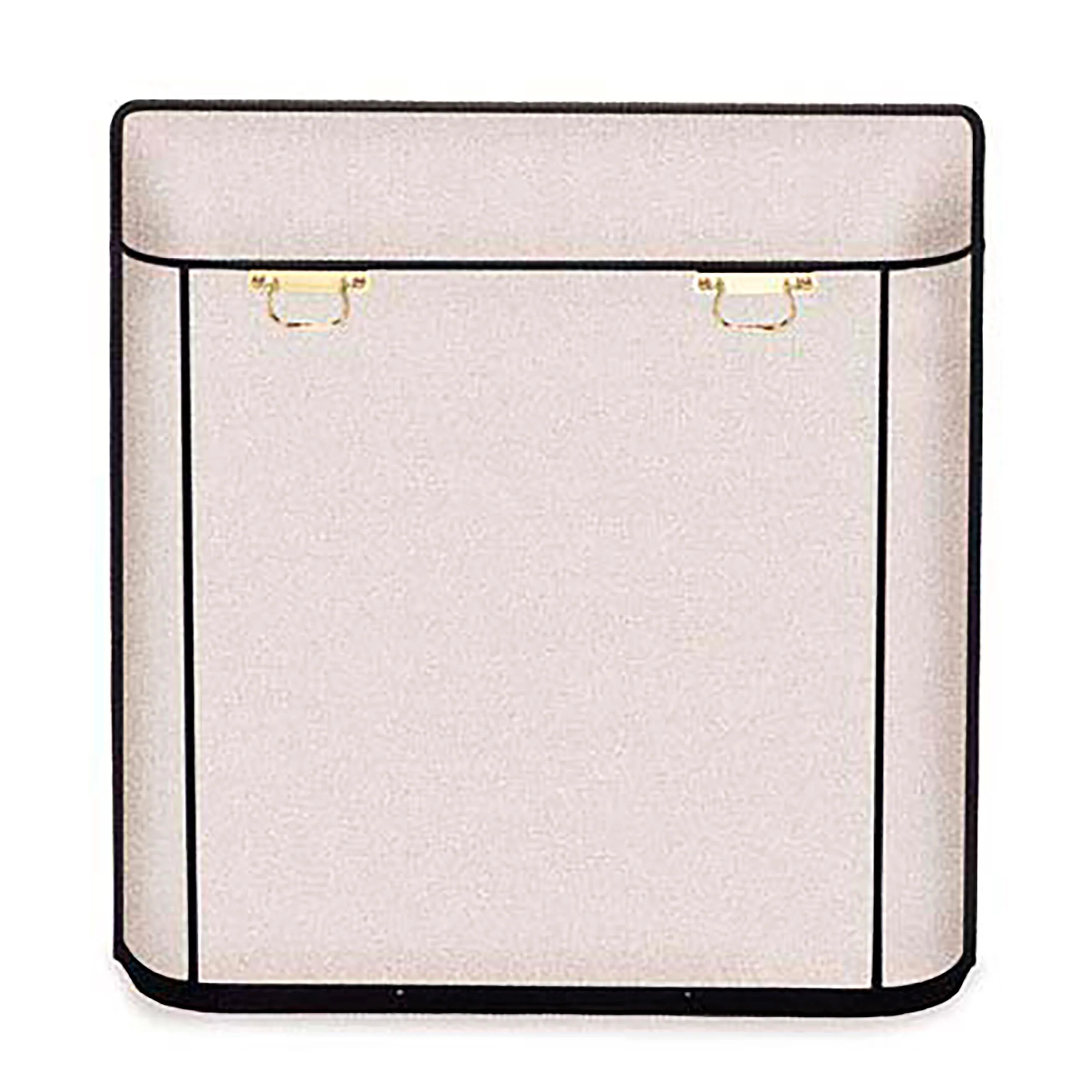 39"W x 31"H Matte Black with Brass Handles Spark Guard