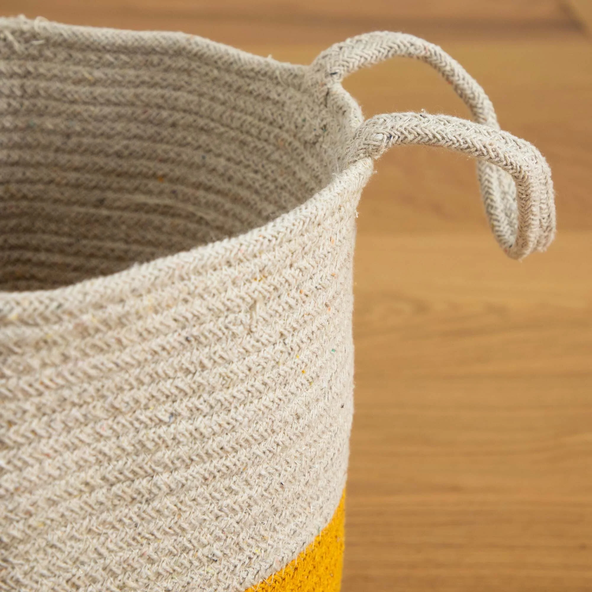 12” Handmade Natural Cotton Woven  Planter - Image 4