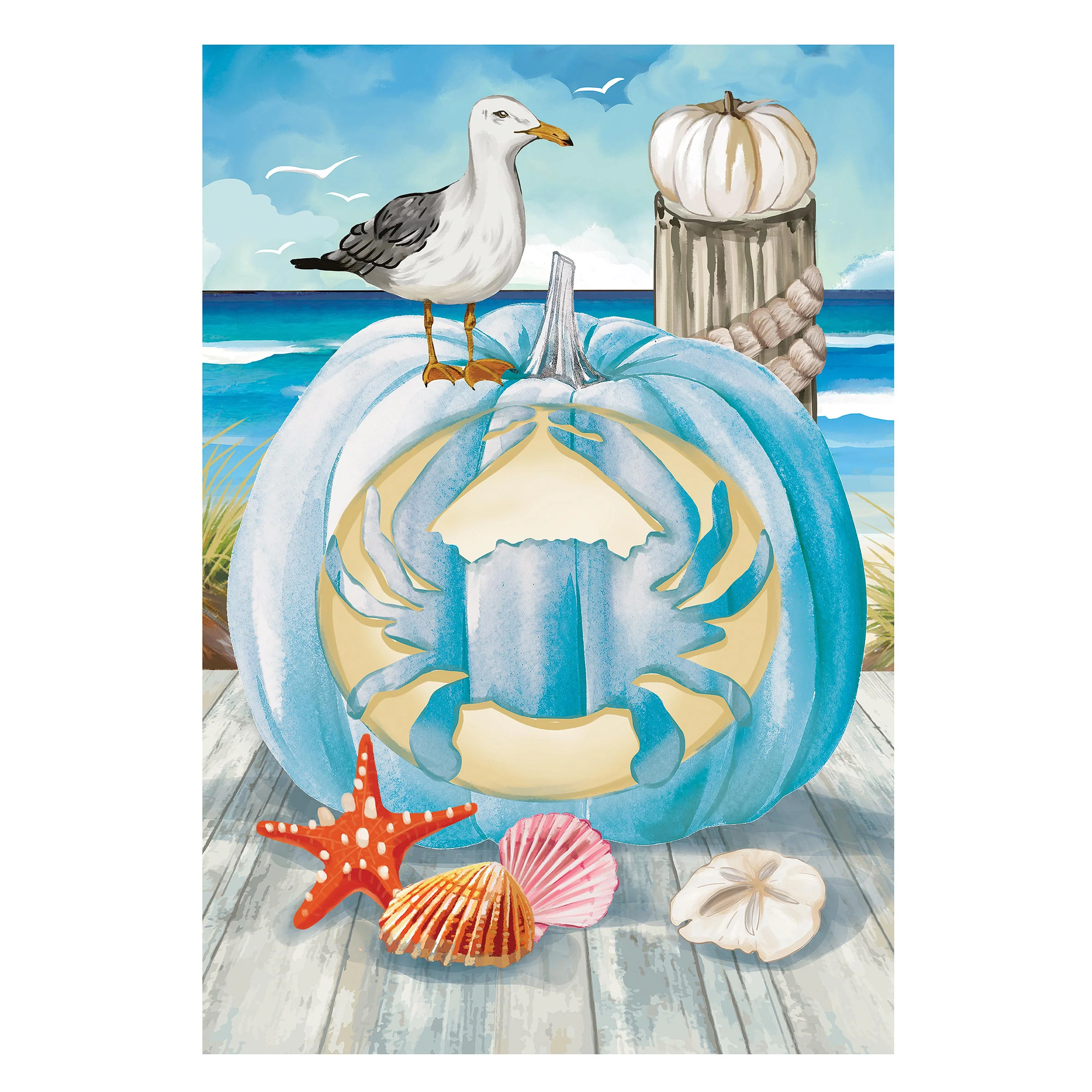 Crab O' Lantern Suede House Flag - Image 2
