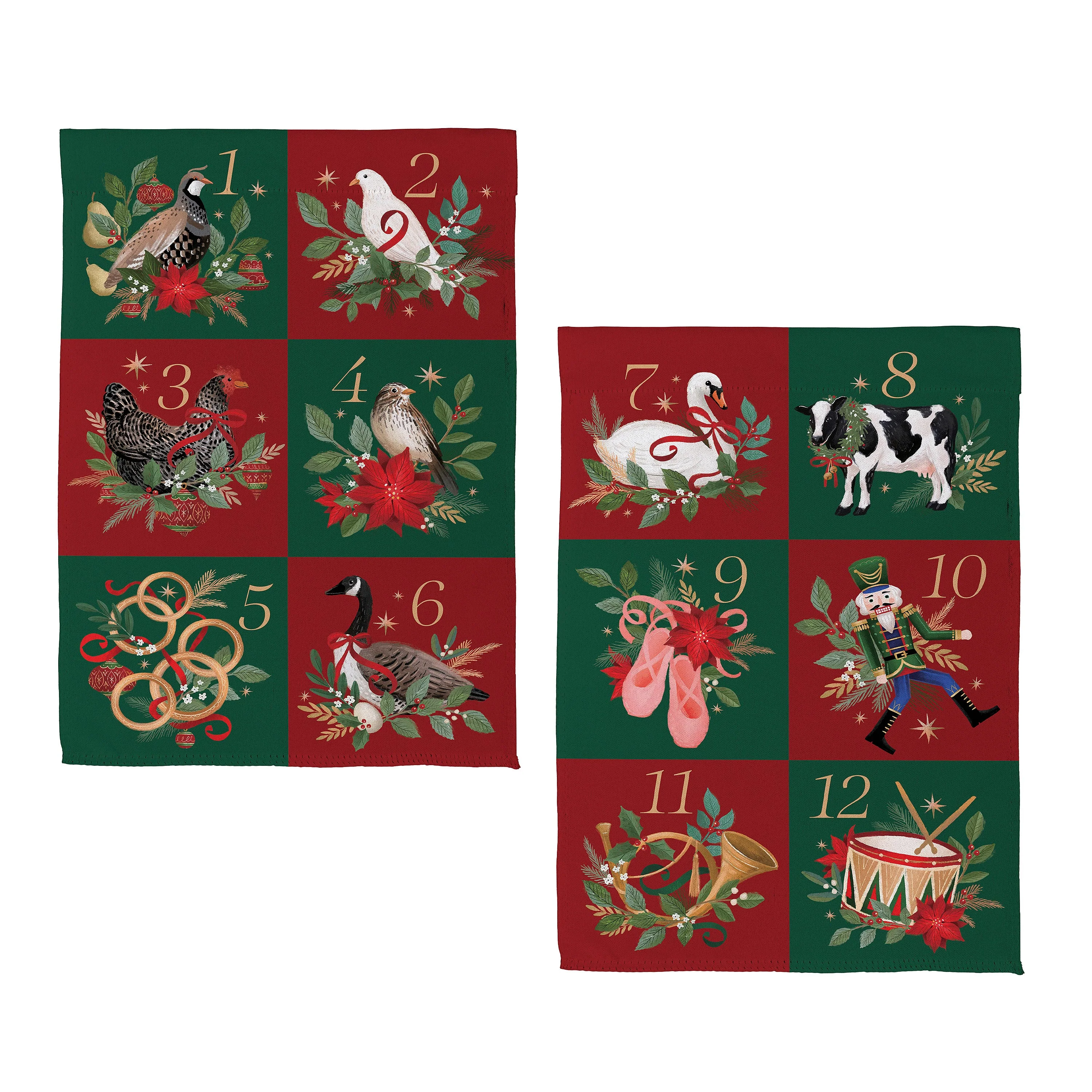 12 Days of Christmas Suede House Flag - Image 2