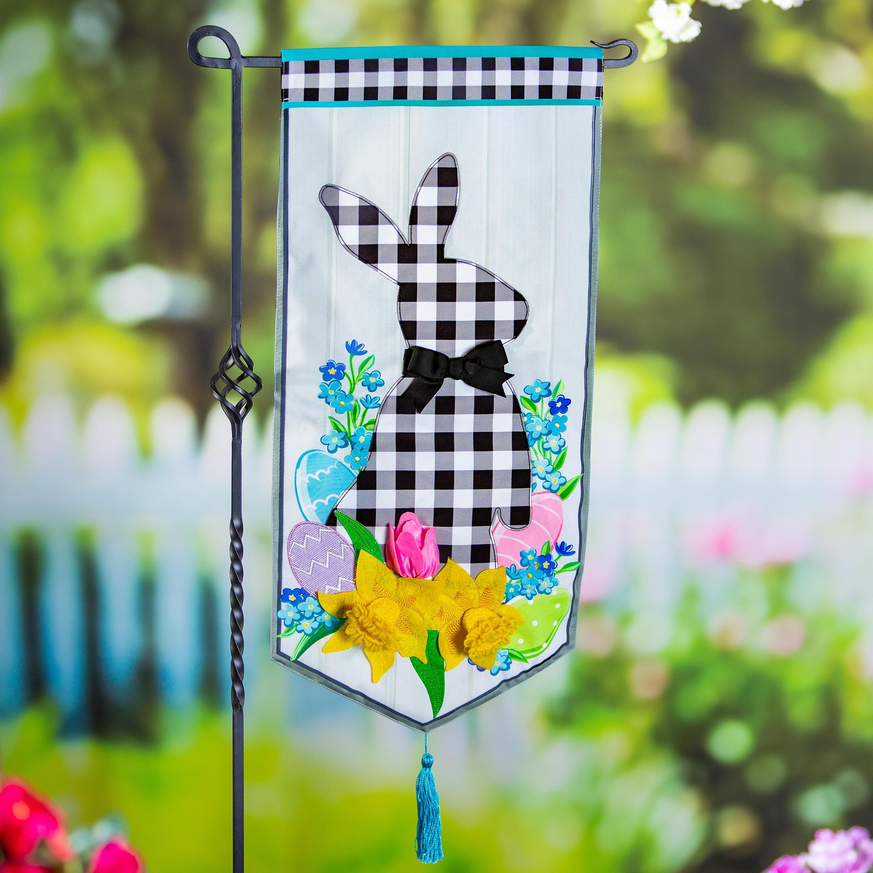 Gingham Easter Bunny Everlasting Impressions Textile Décor - Image 2