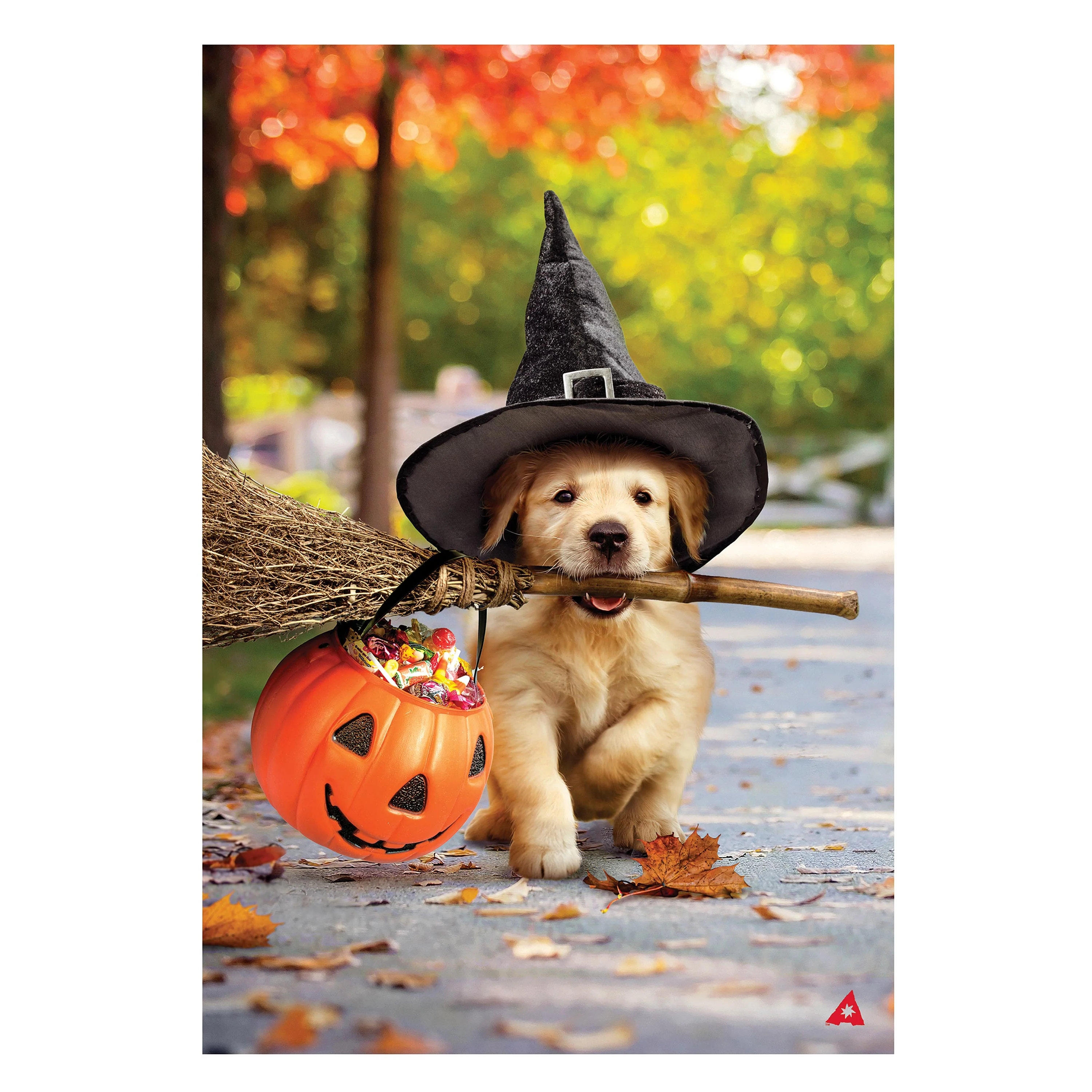Goldens With Broom Suede Garden Flag - Image 3