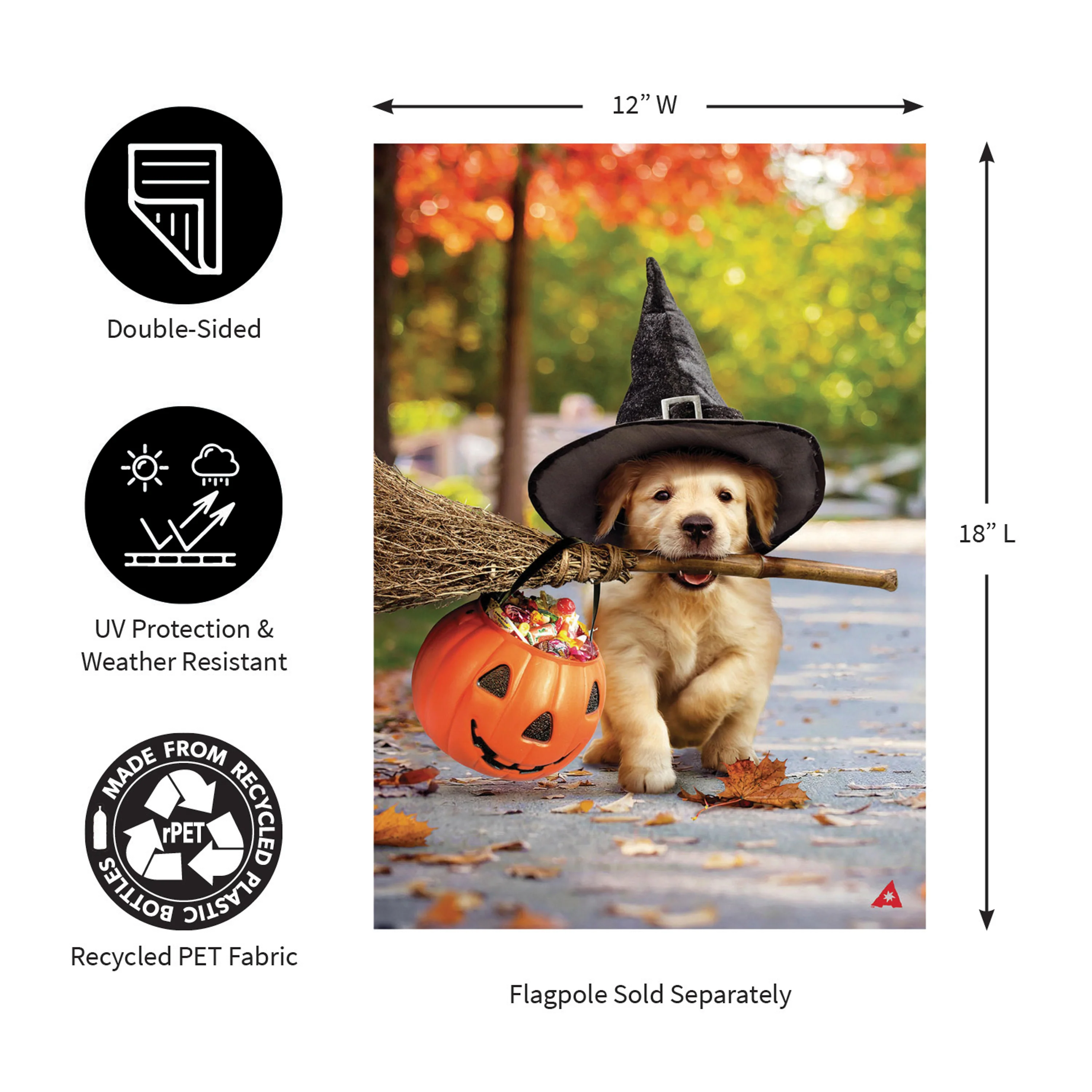 Goldens With Broom Suede Garden Flag - Image 5