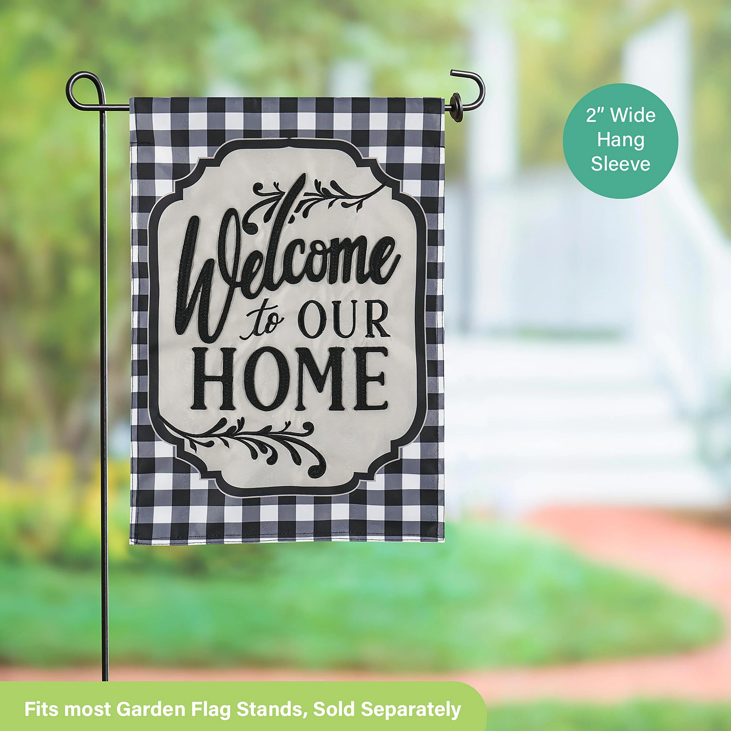 Classic Welcome Home Applique Garden Flag - Image 5