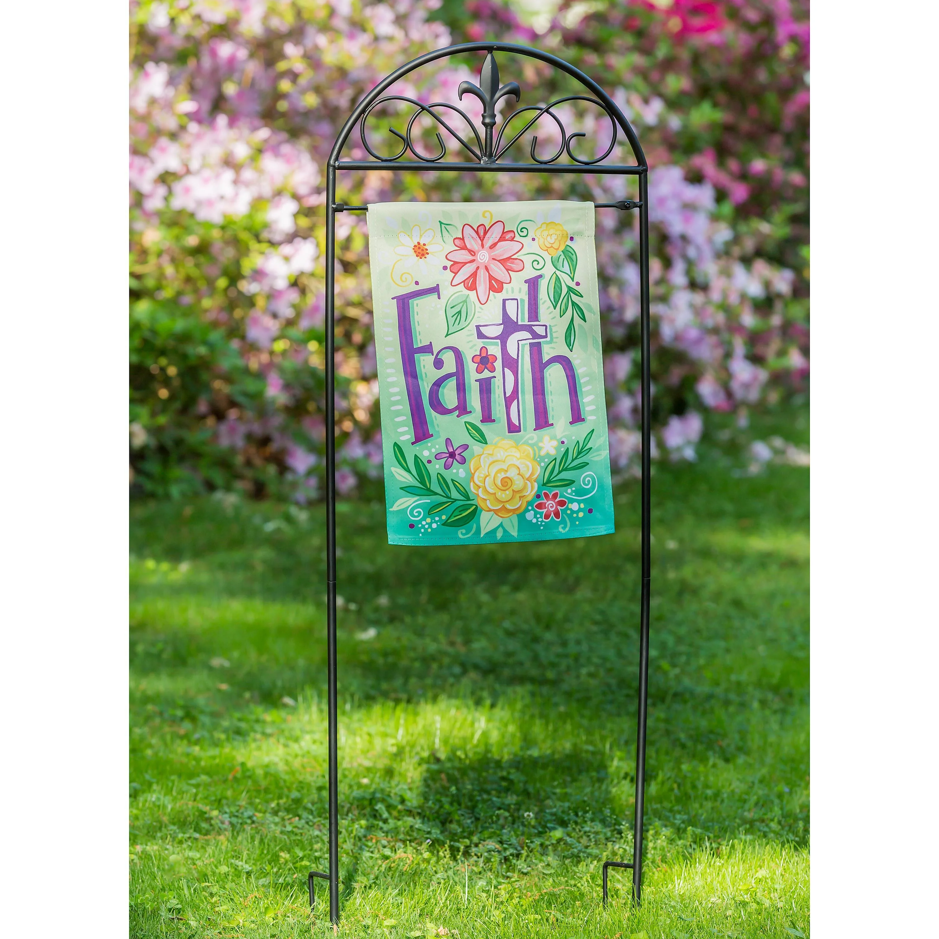 Fleur de Lis Garden Flag Arbor Stand - Image 3