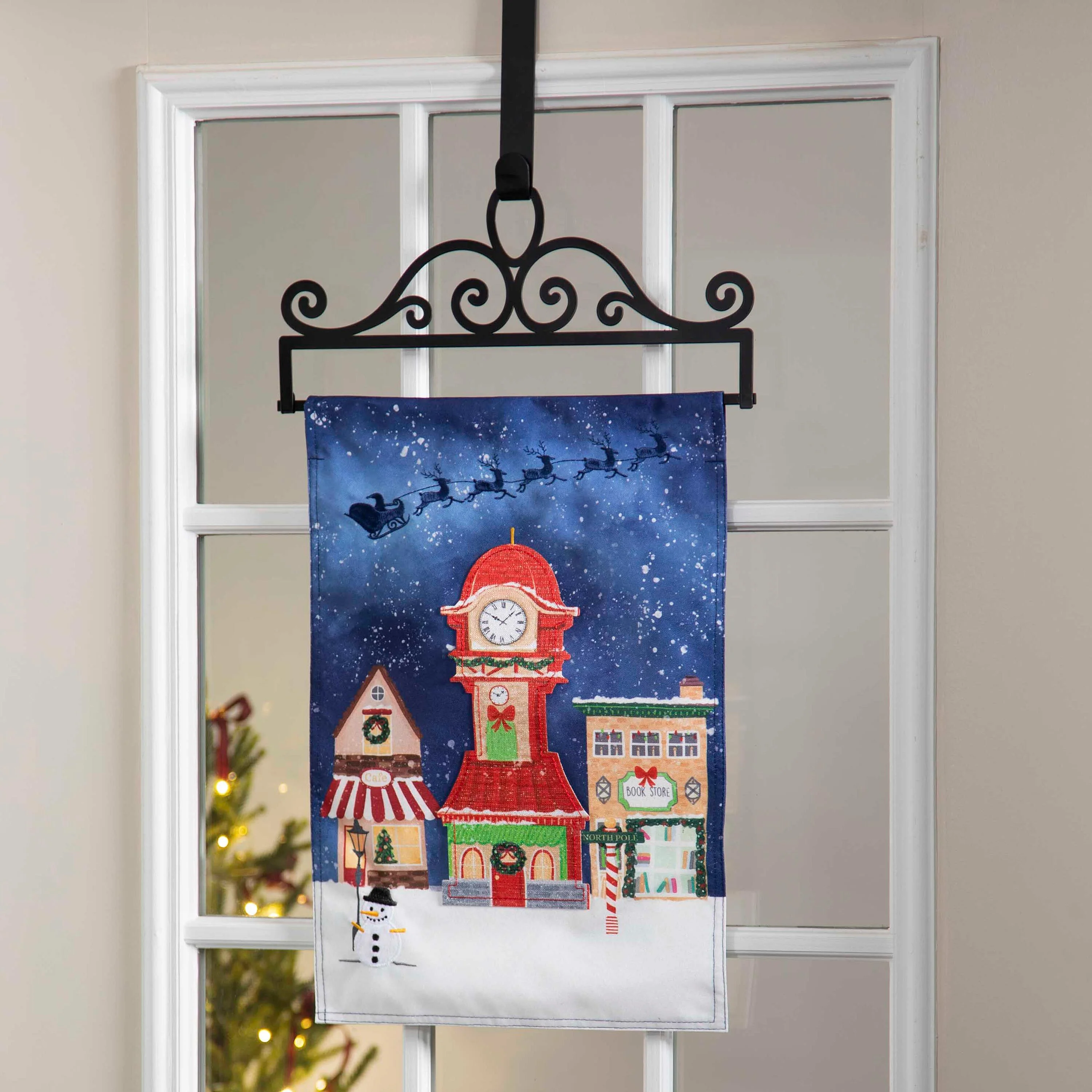 Scroll Garden Flag Over the Door Hanger - Image 3
