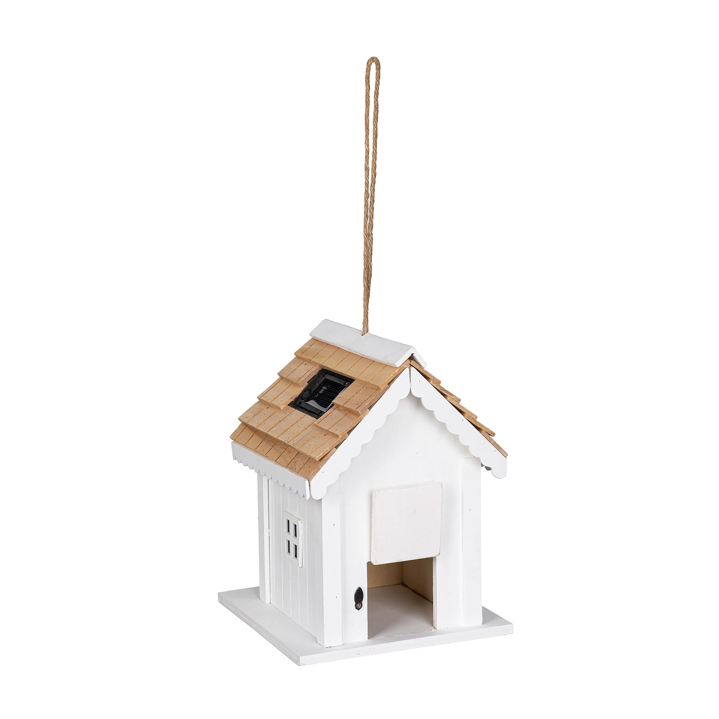 Wooden Solar Bird House, Nesting Hideaway - Image 4