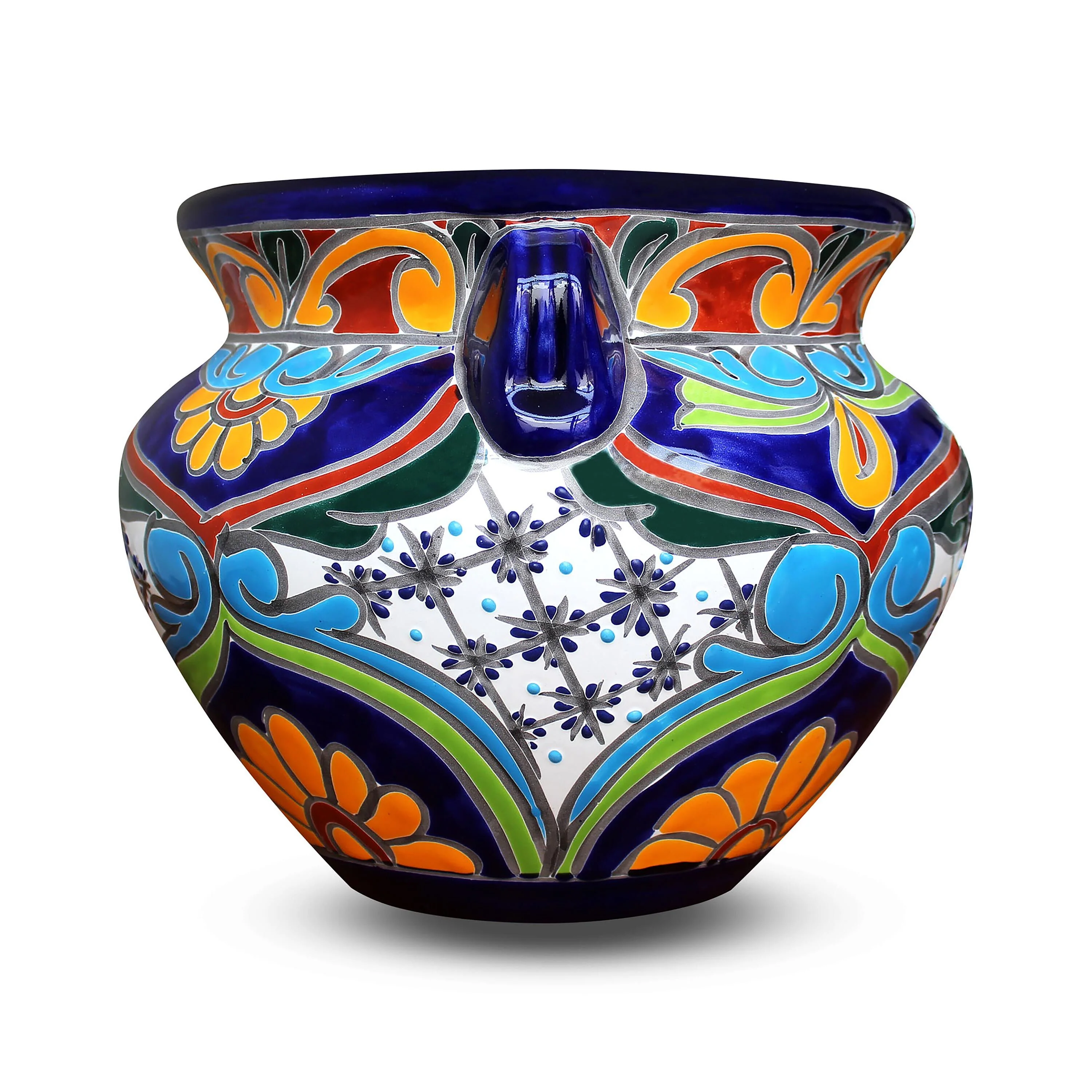 Large Multicolored Talavera Chata Planter - Image 3