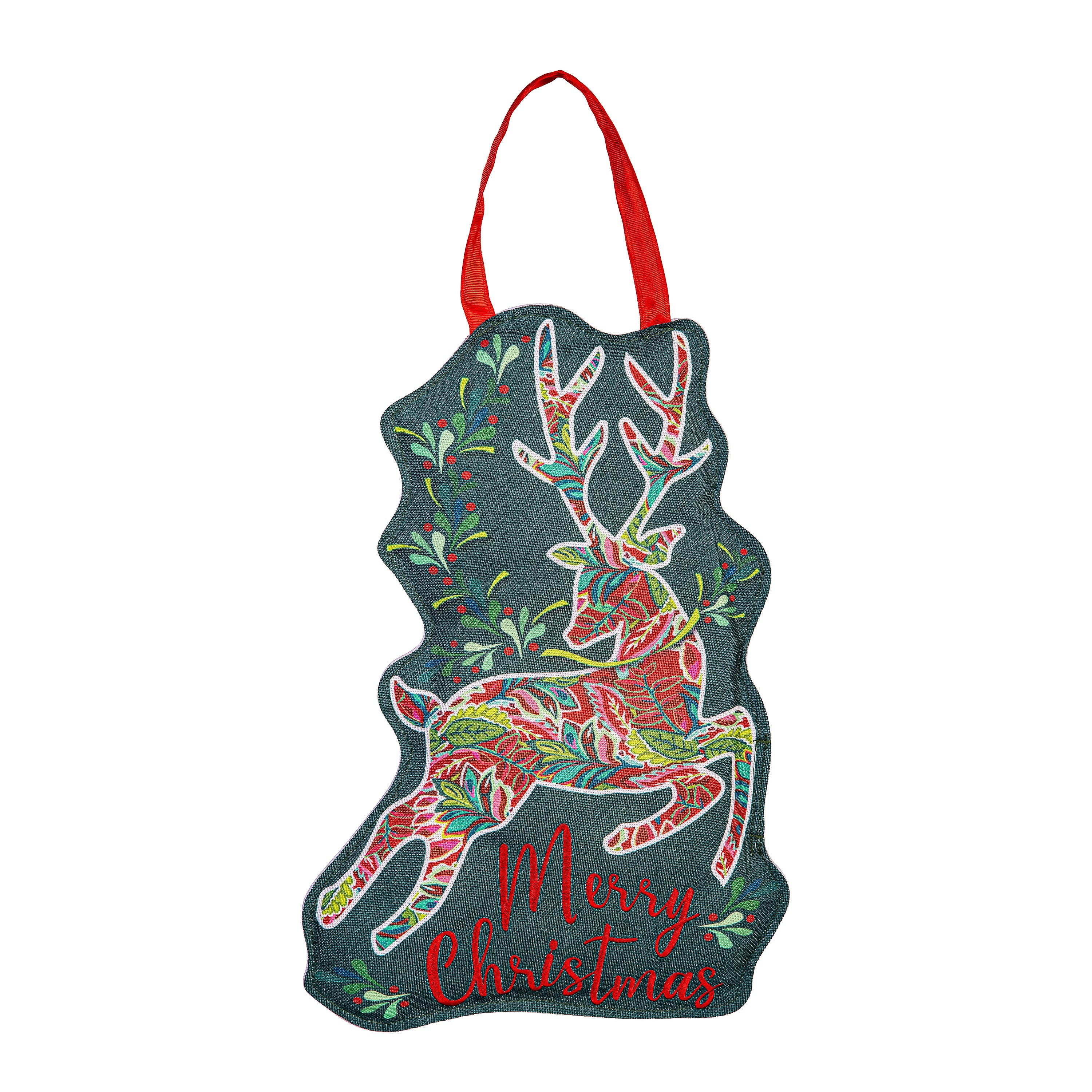 Patterned Reindeer Door Décor - Image 2