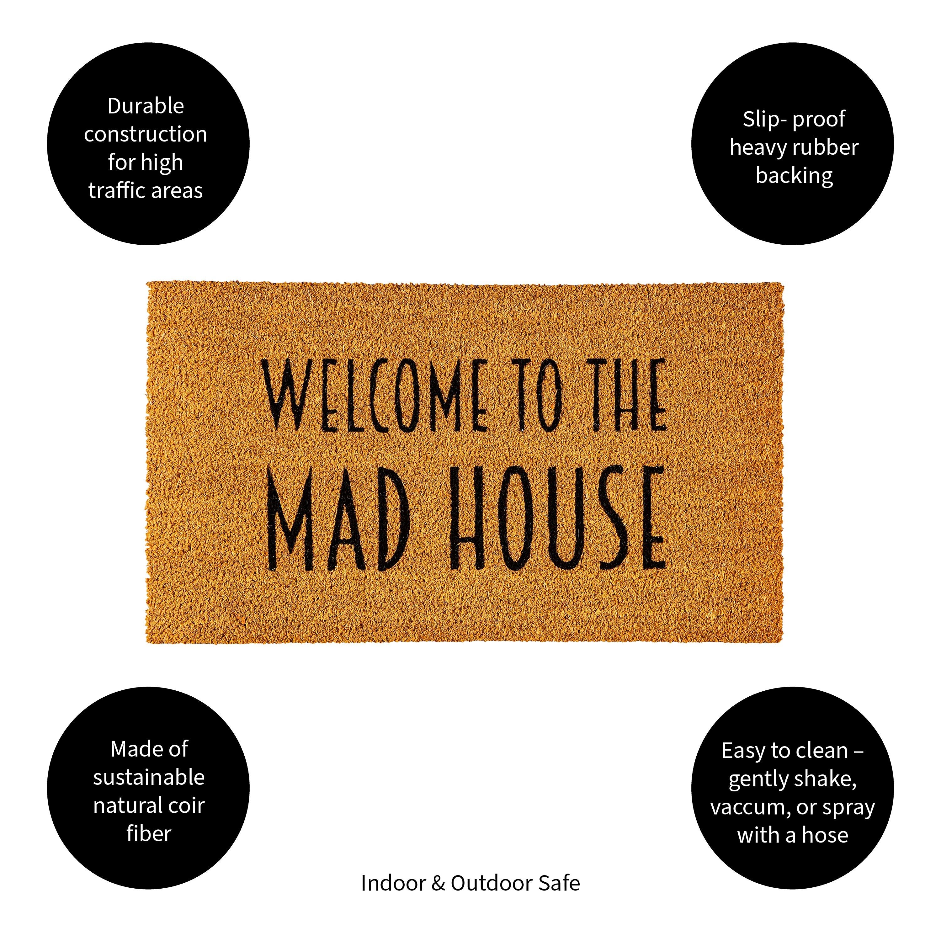 Welcome to the Mad House Coir Mat - Image 4