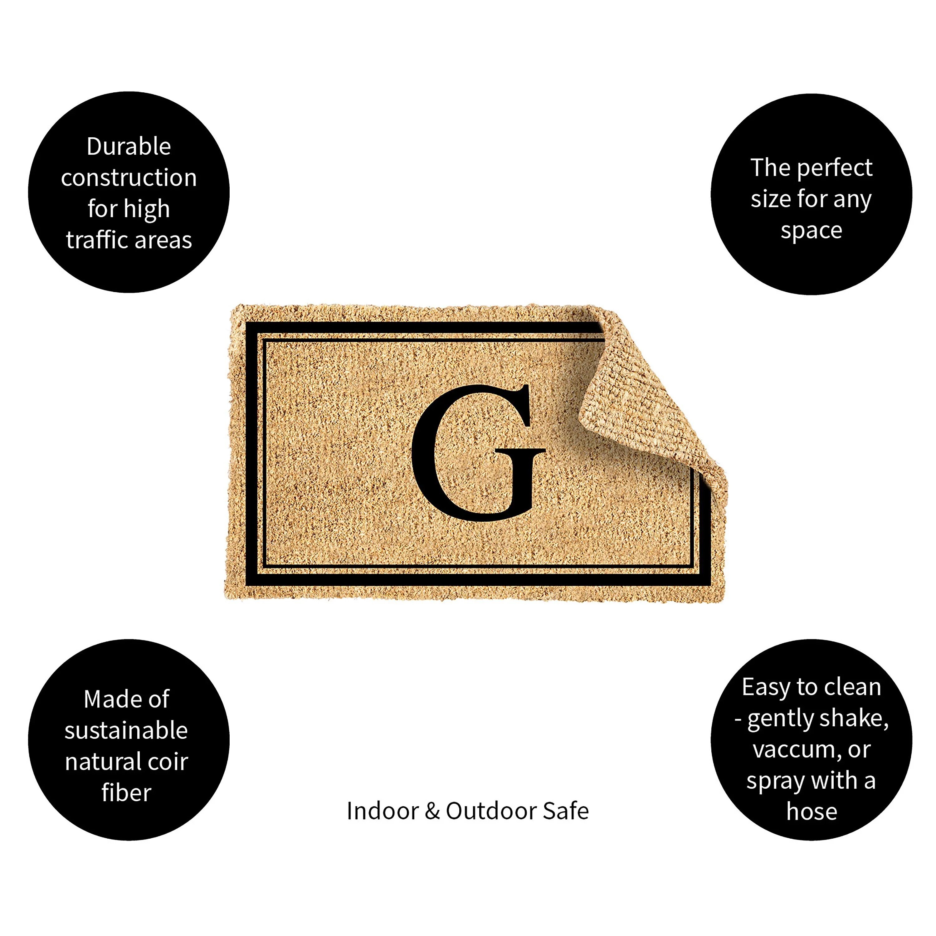 Monogram Coir Mat, Letter  "G" - Image 3