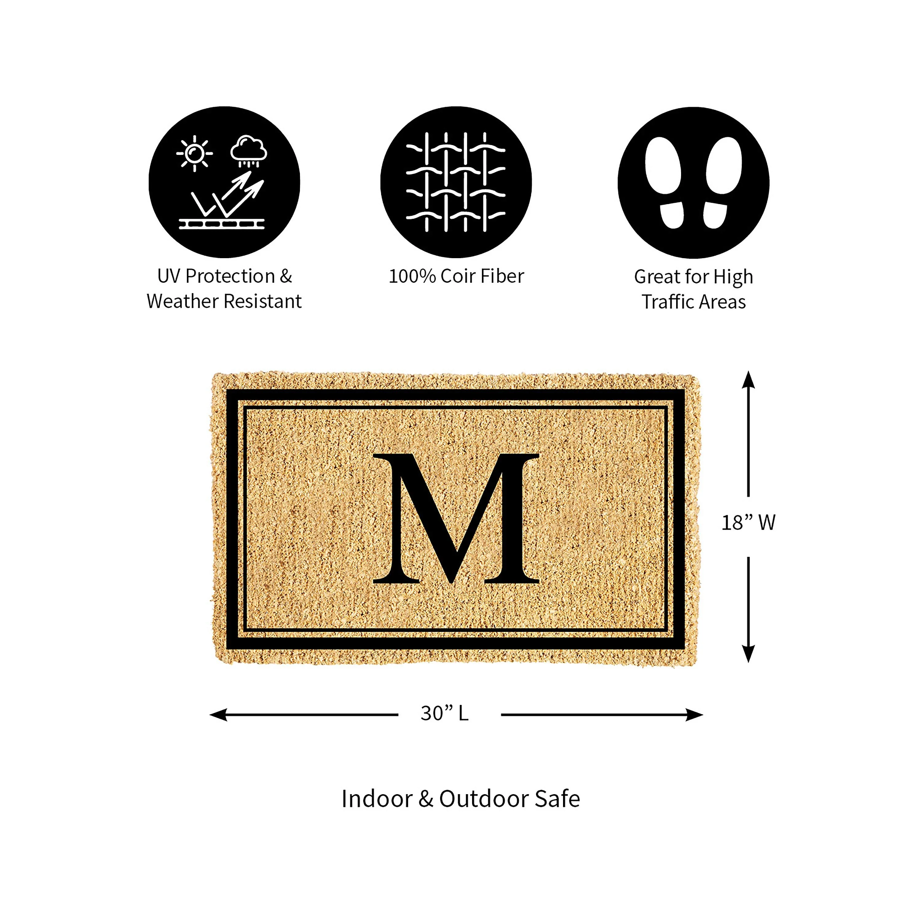 Monogram Coir Mat, Letter  "M" - Image 2