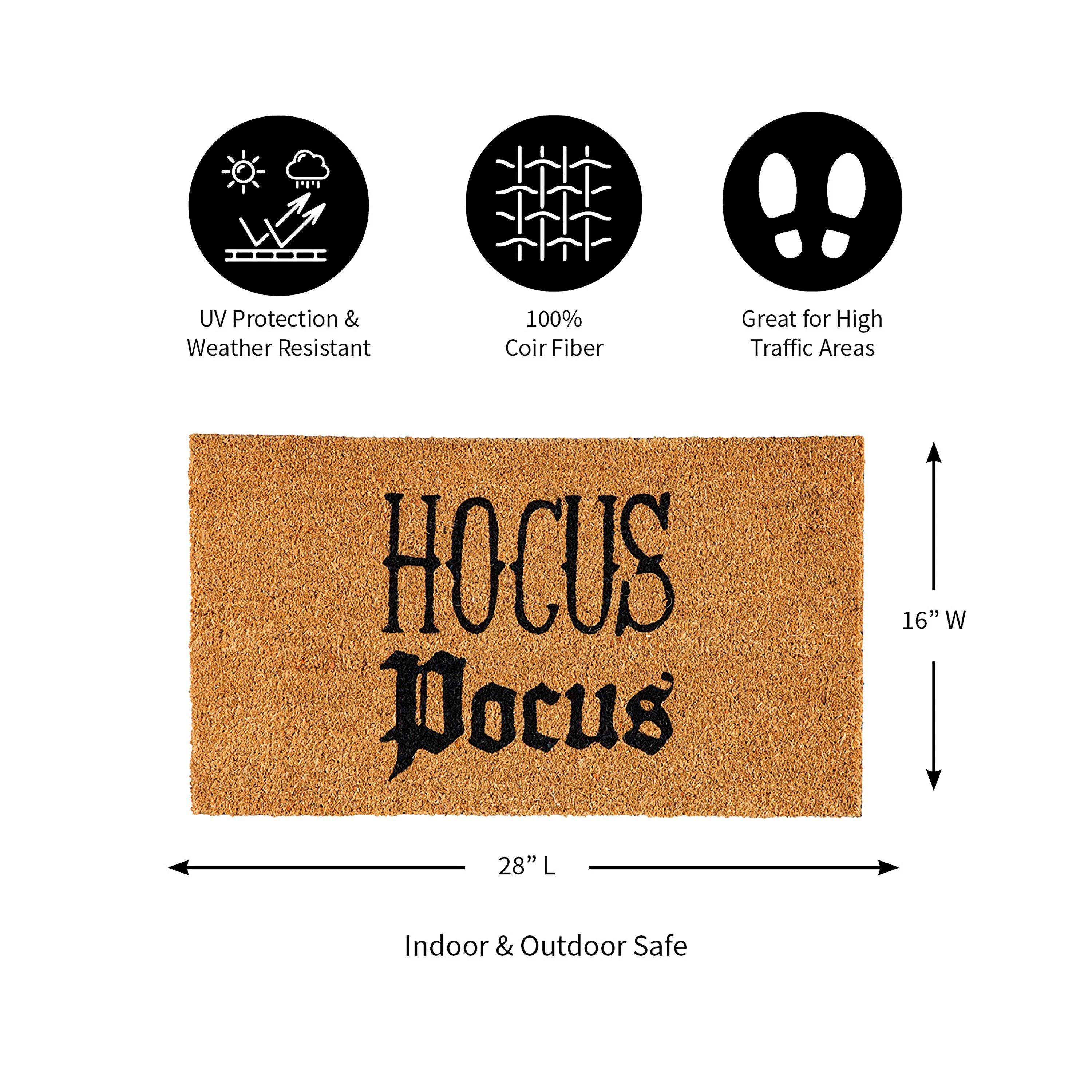Halloween Greeting Coir Mat, Hocus Pocus - Image 3