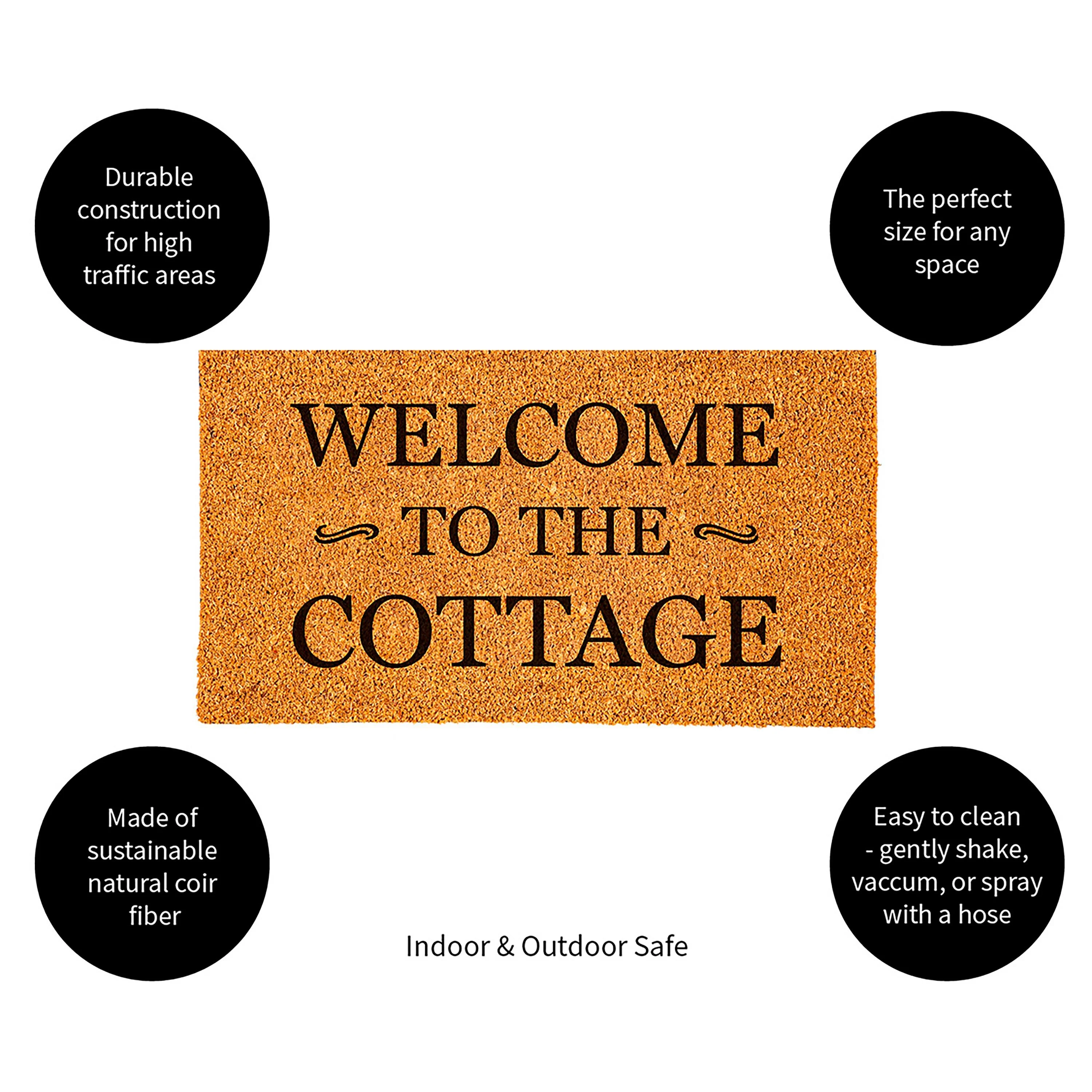Coir Mat, Welcome to the Cottage, 16" x 28" - Image 5