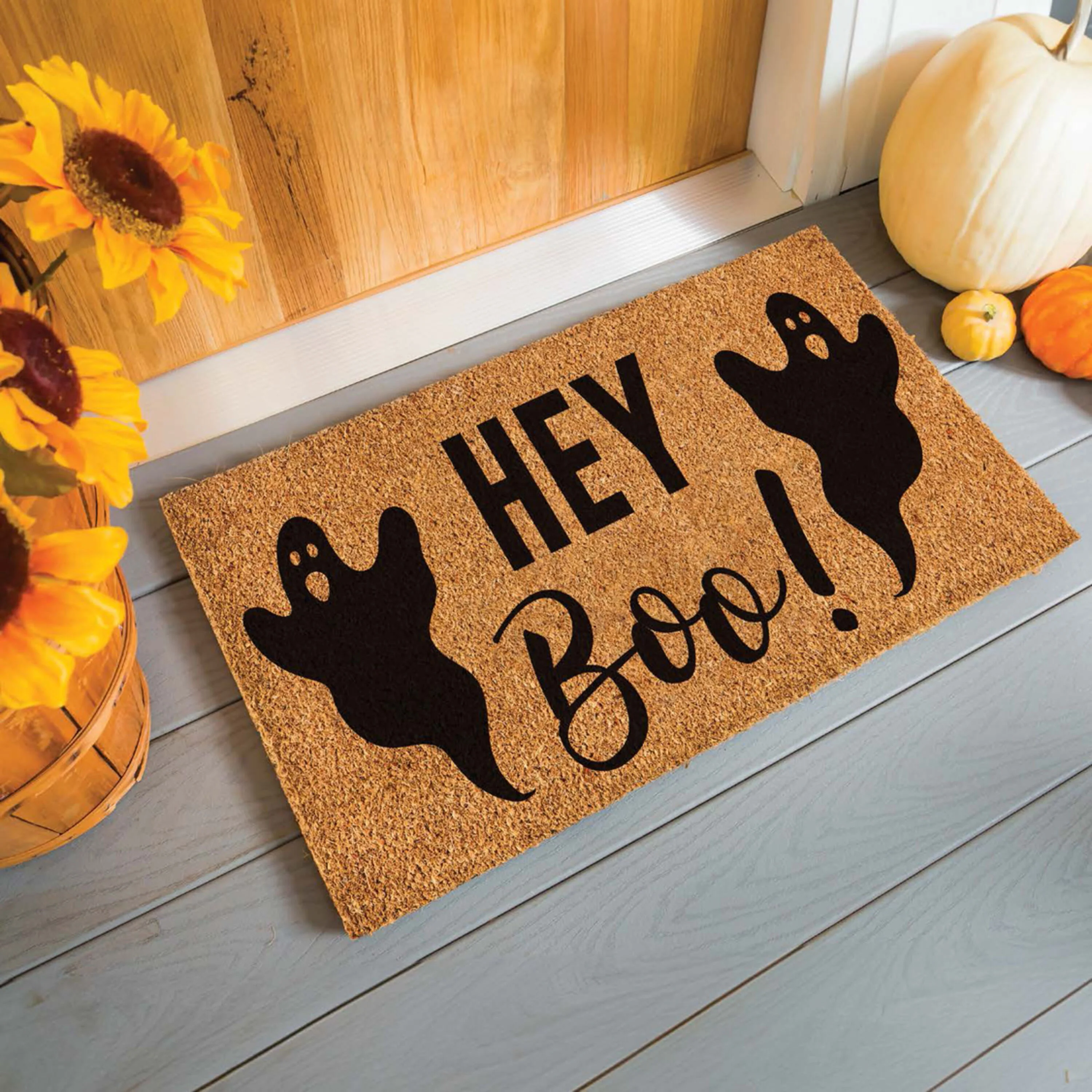 Hey Boo! Coir Doormat, 28"x16"