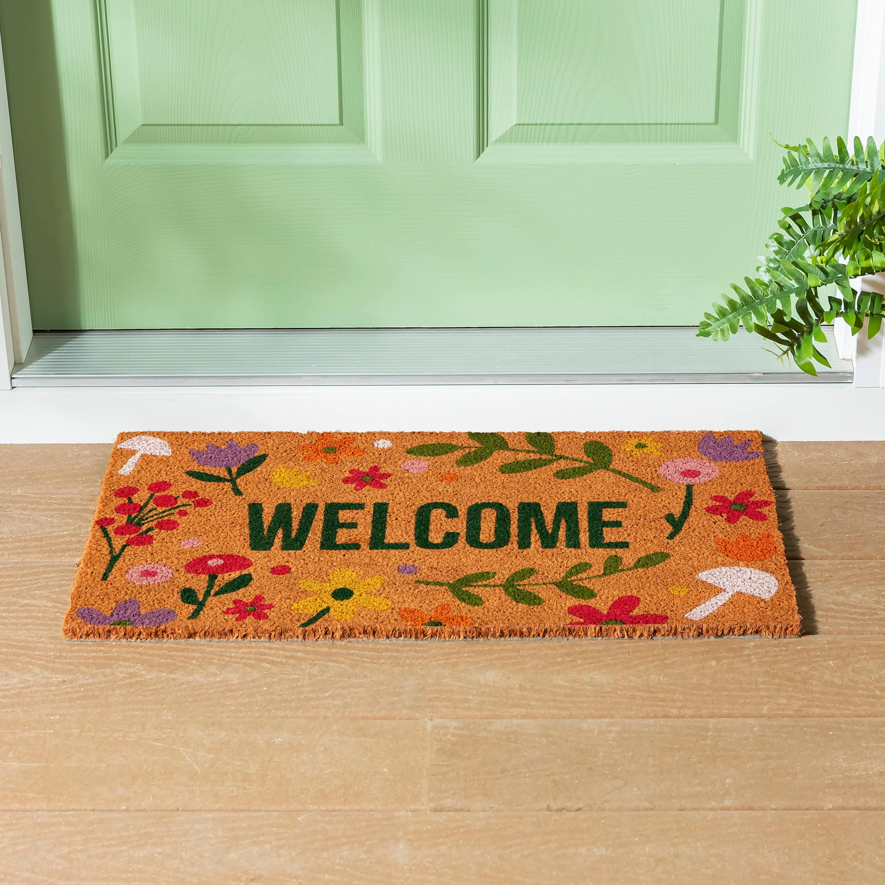 Spring Floral Haven Coir Mat
