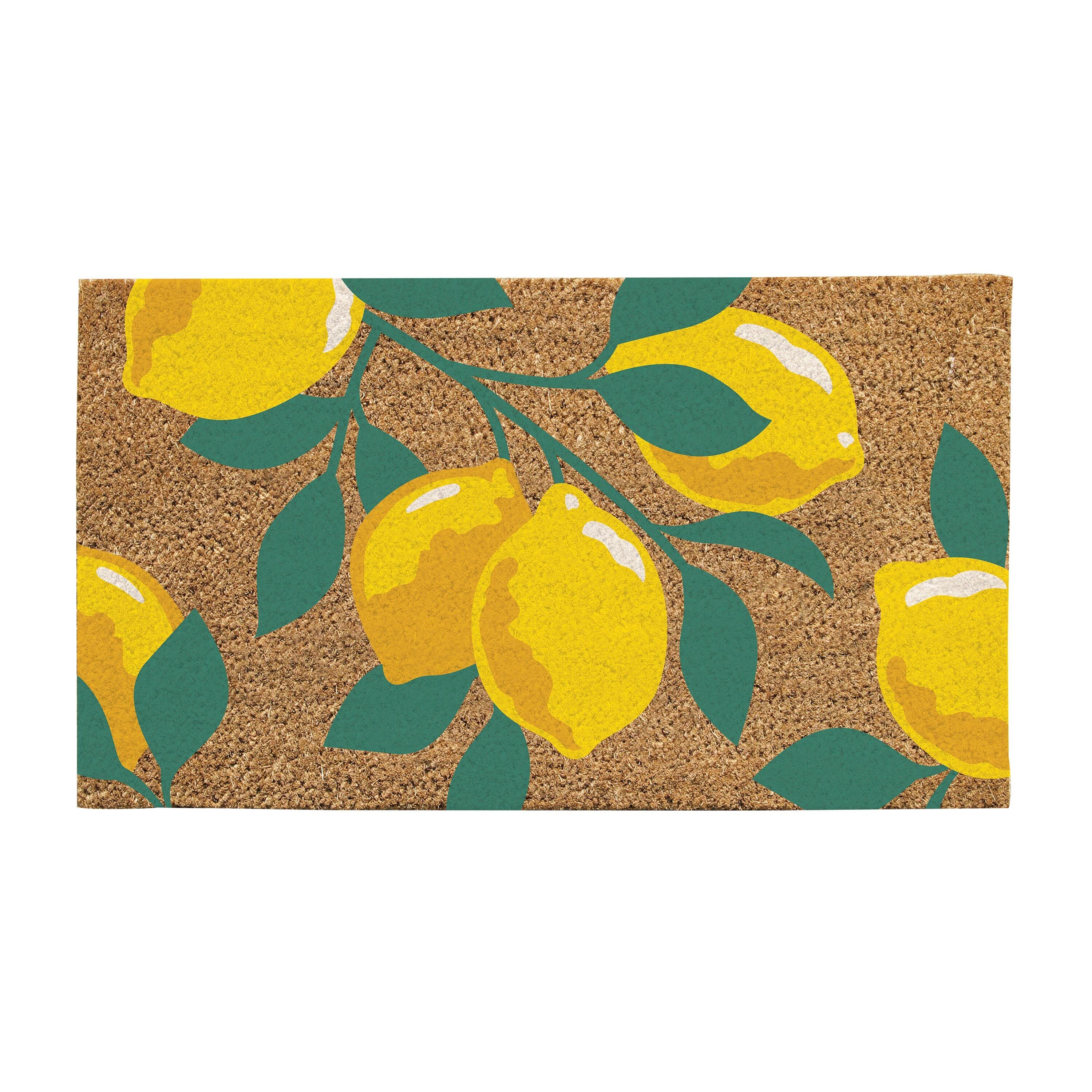 Coastal Citrus Lemons Coir Mat - Image 2