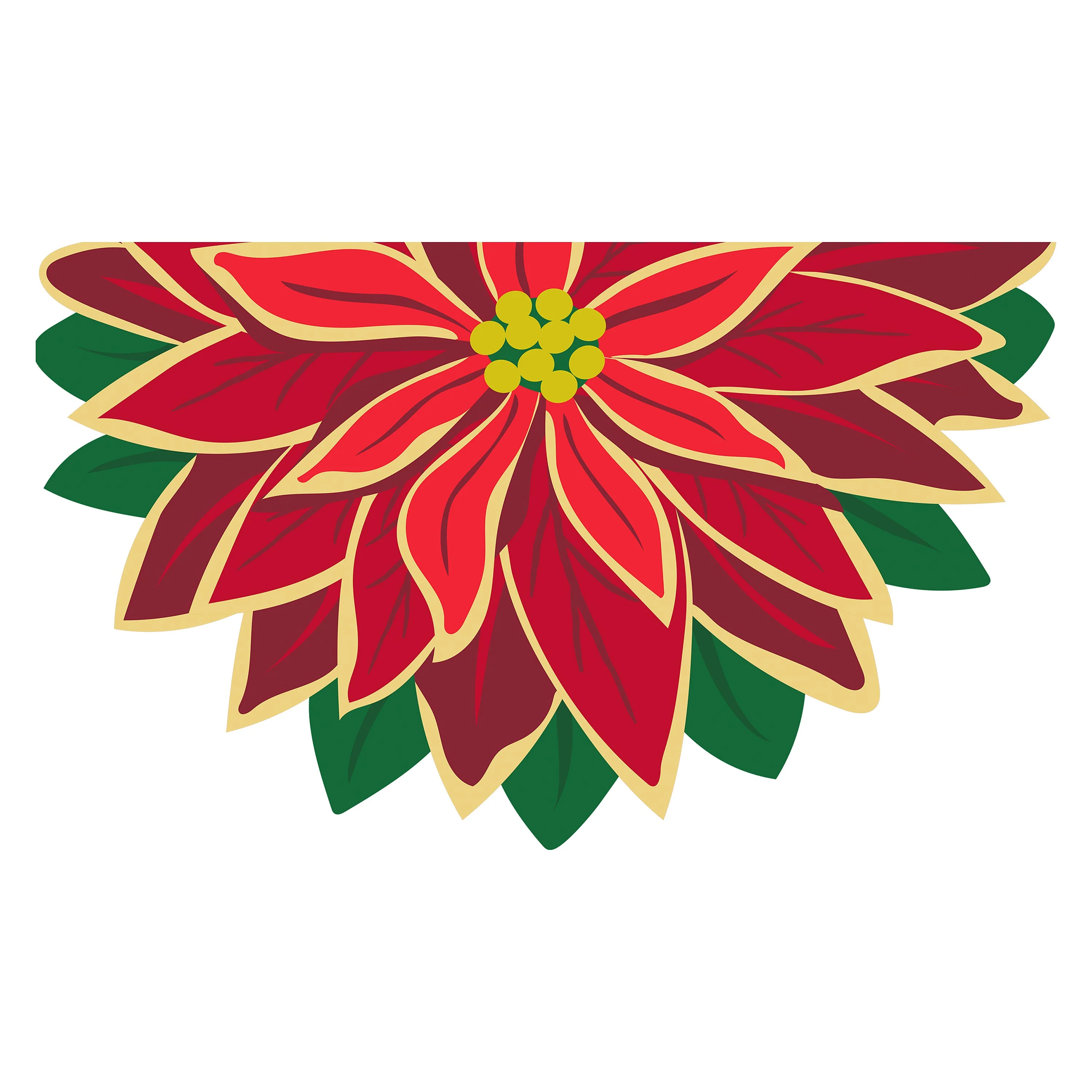 Welcome Poinsettia Shaped Coir Mat - Image 2