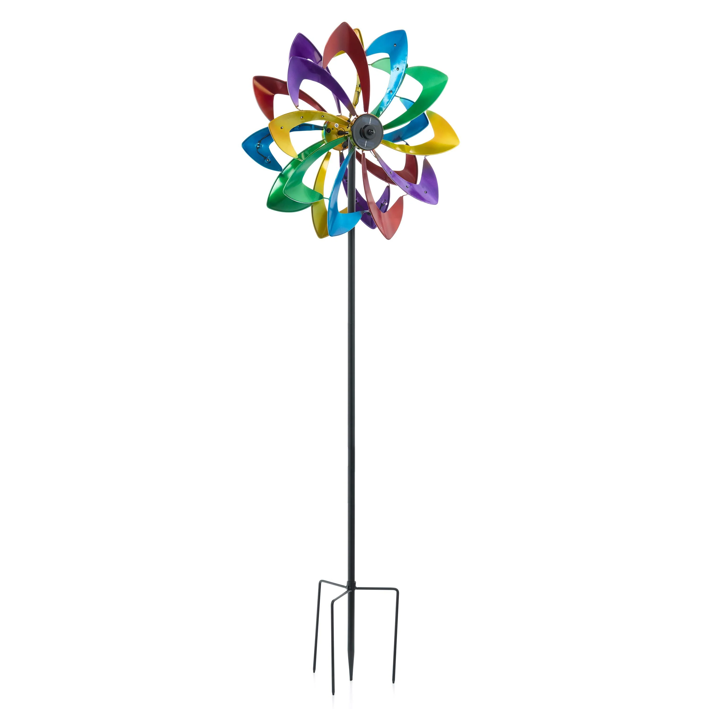 75" LED Solar Flower Wind Spinner - Image 4