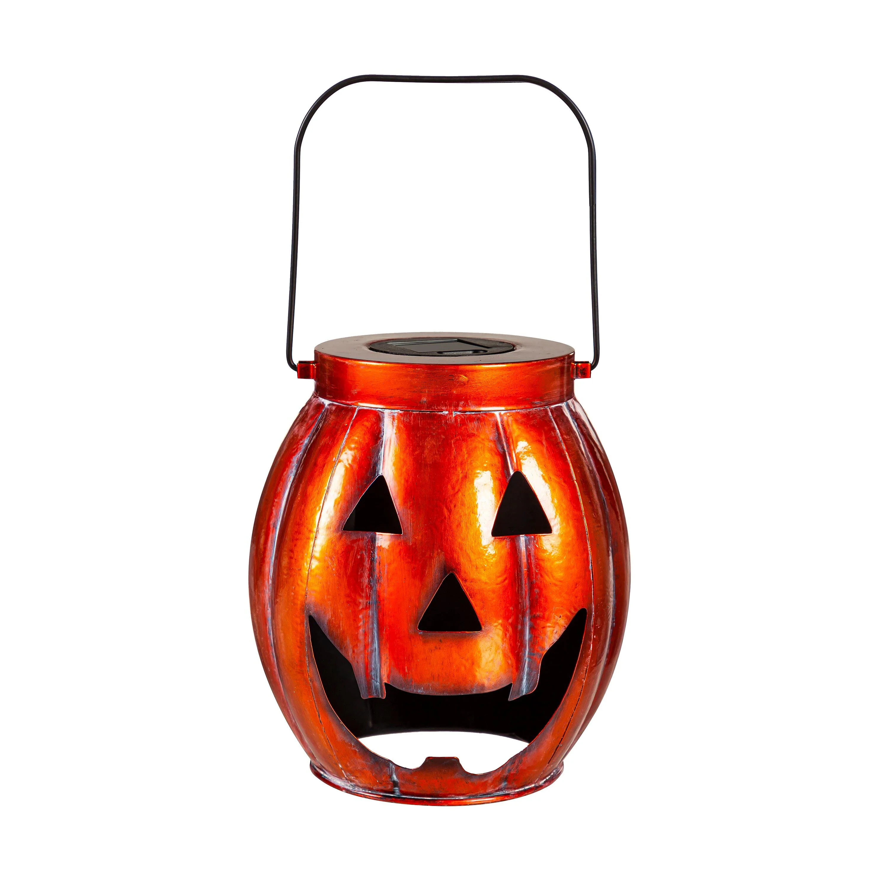Solar Halloween Jack O'Lantern Pumpkin Lantern - Image 2