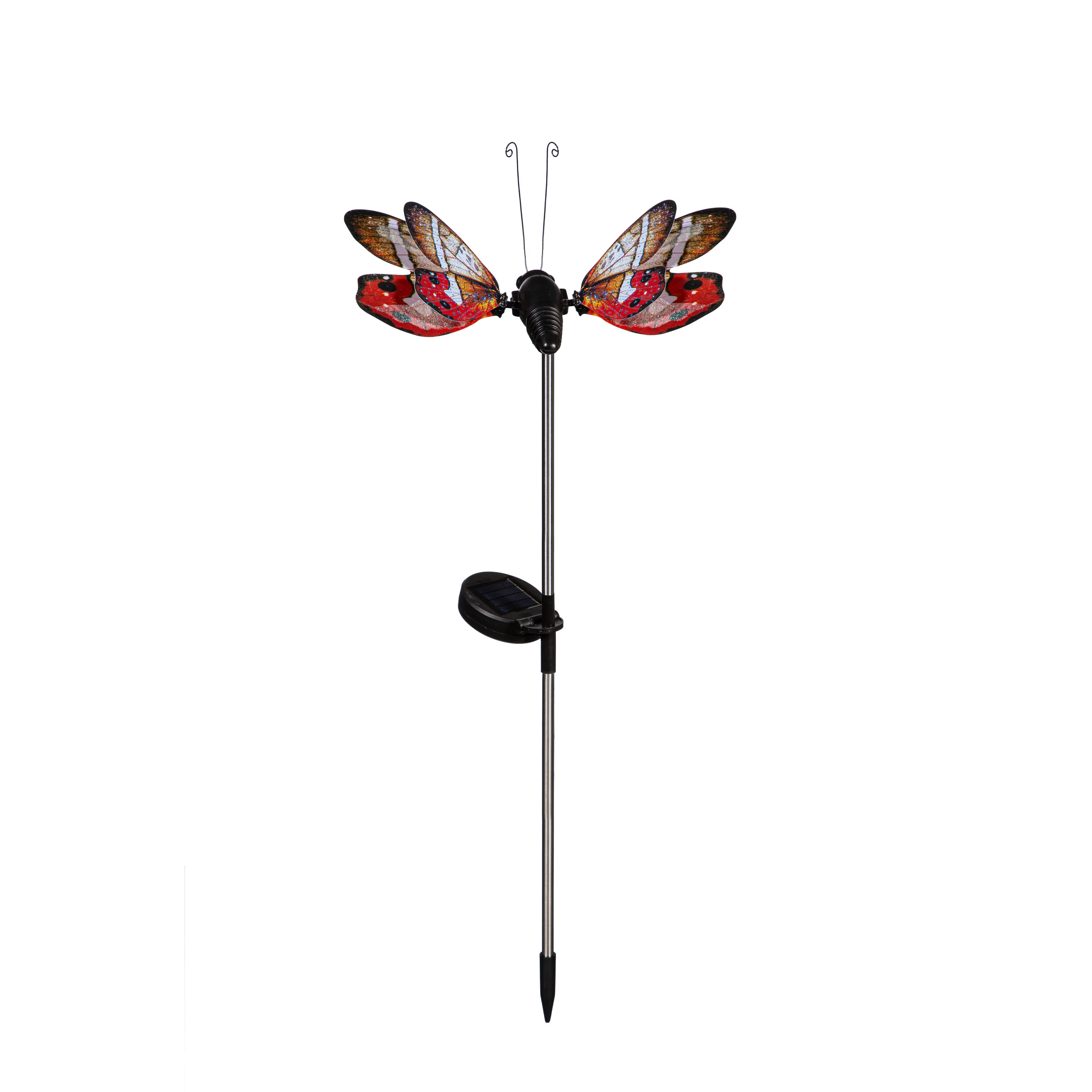Flutterfly Solar Garden Stake, Red - Image 2