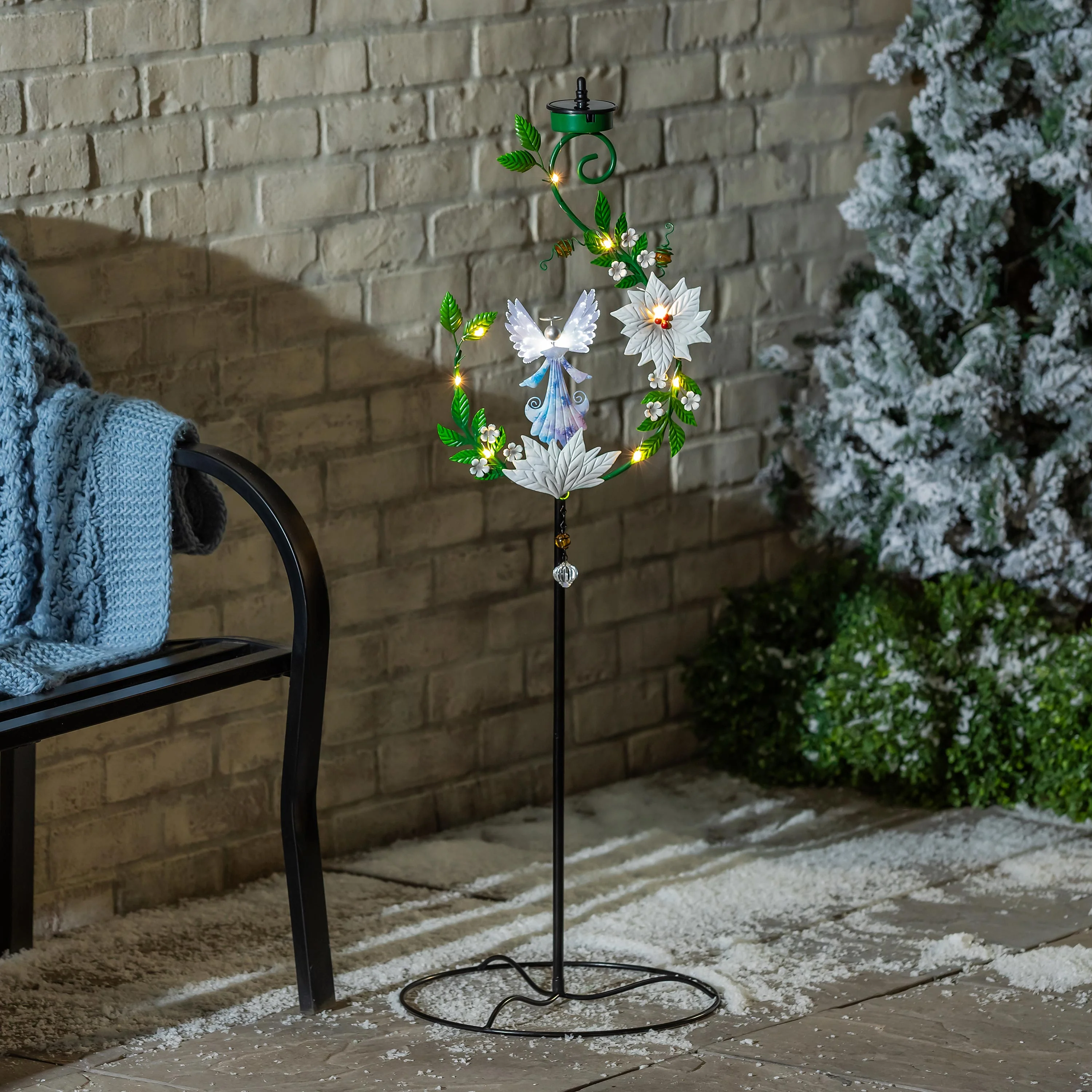 Angel 4-in-1 Solar Garden Stake, 48"H