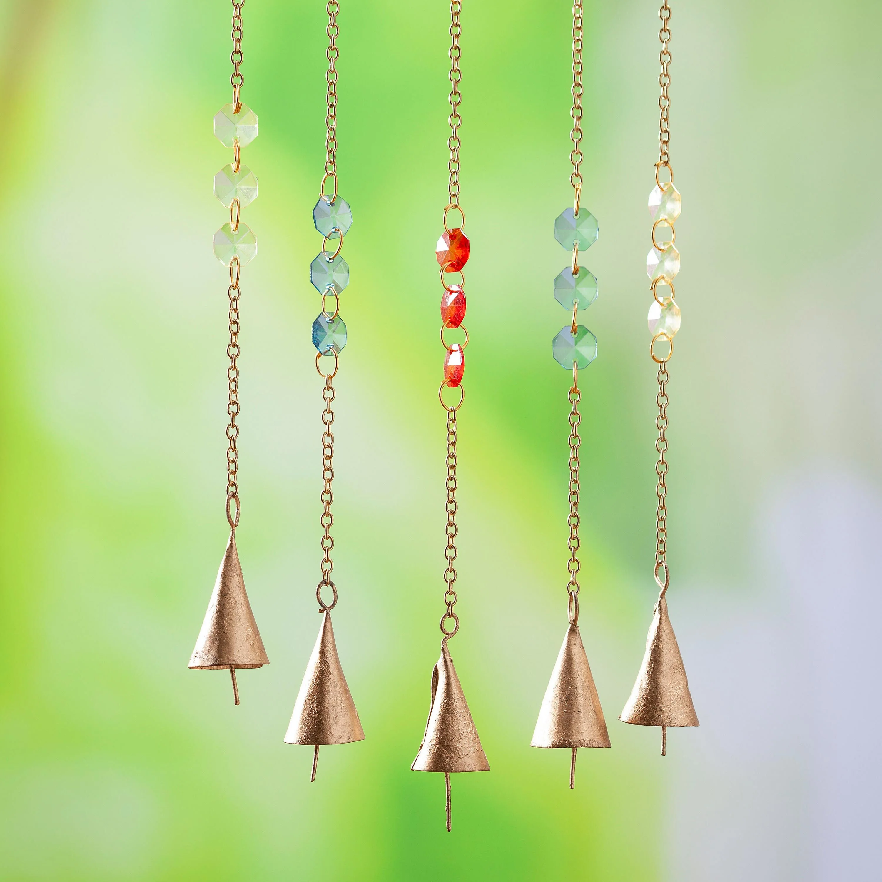 Garden of Wonder Wind Chime, Beaded Glass, Butterfly - Image 2