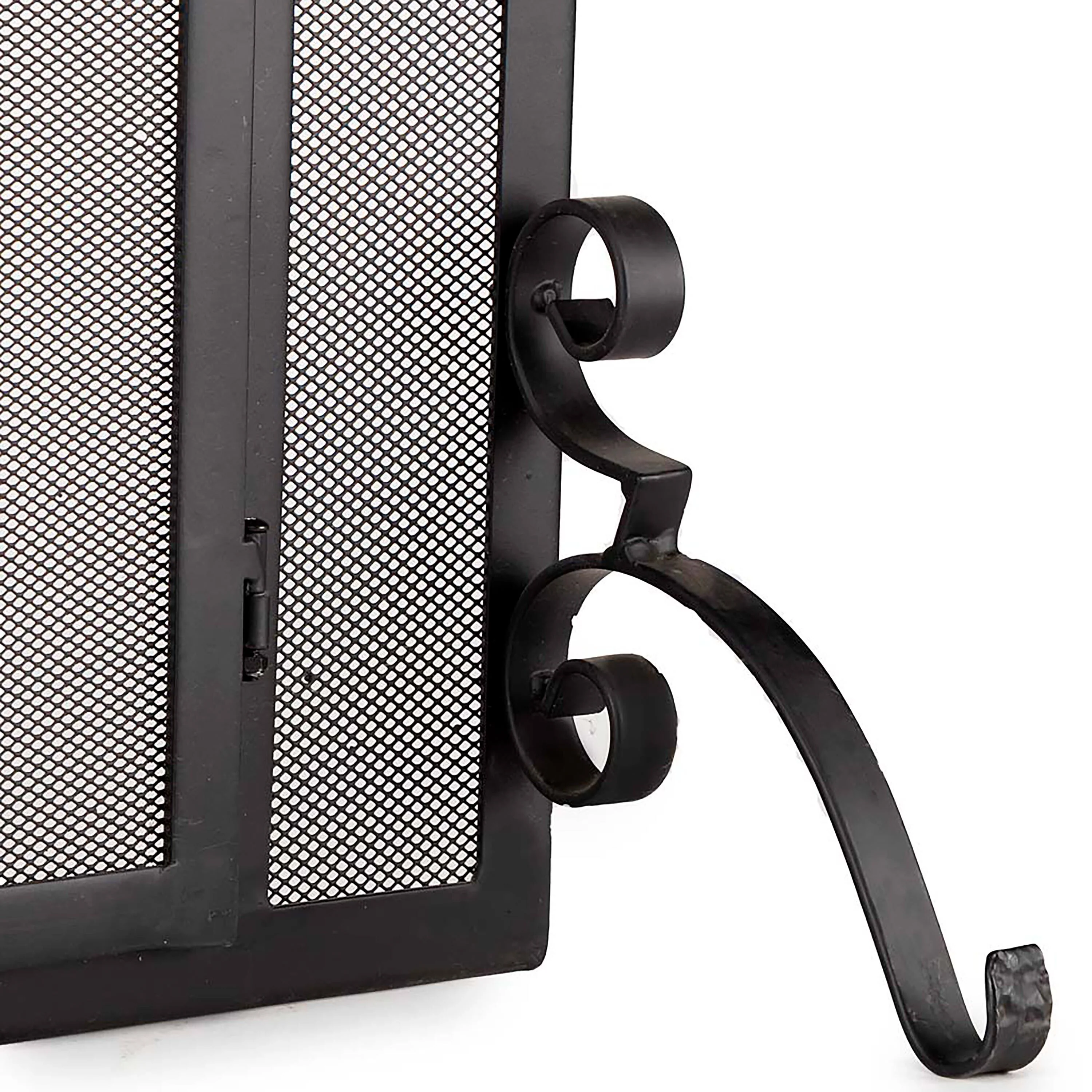 Flat Guard Fire Screens With Doors in Solid Steel, 39"W x 31"H - Image 6