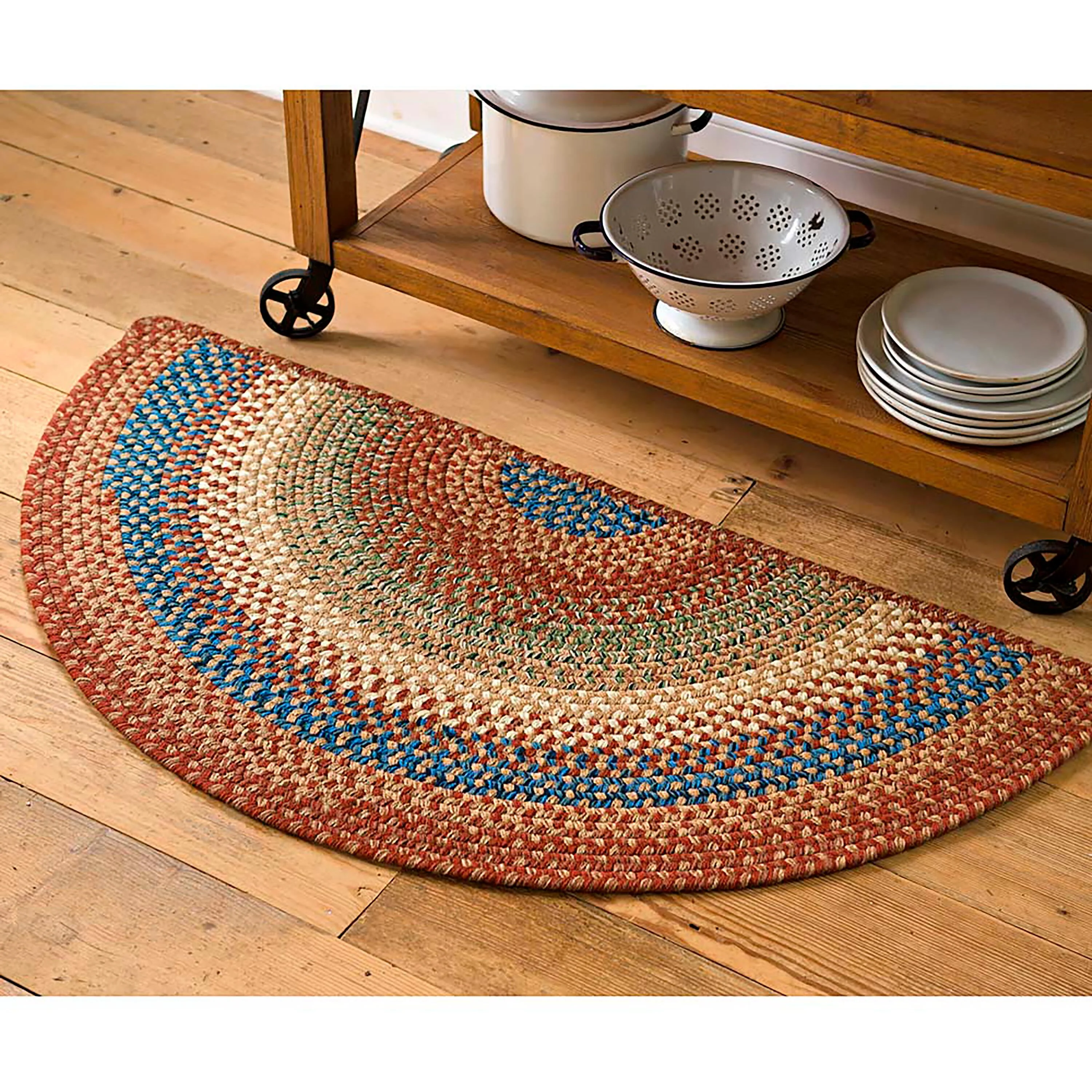 Braided Polypro Roanoke Half Round Rug , 2' x 4' - Image 12
