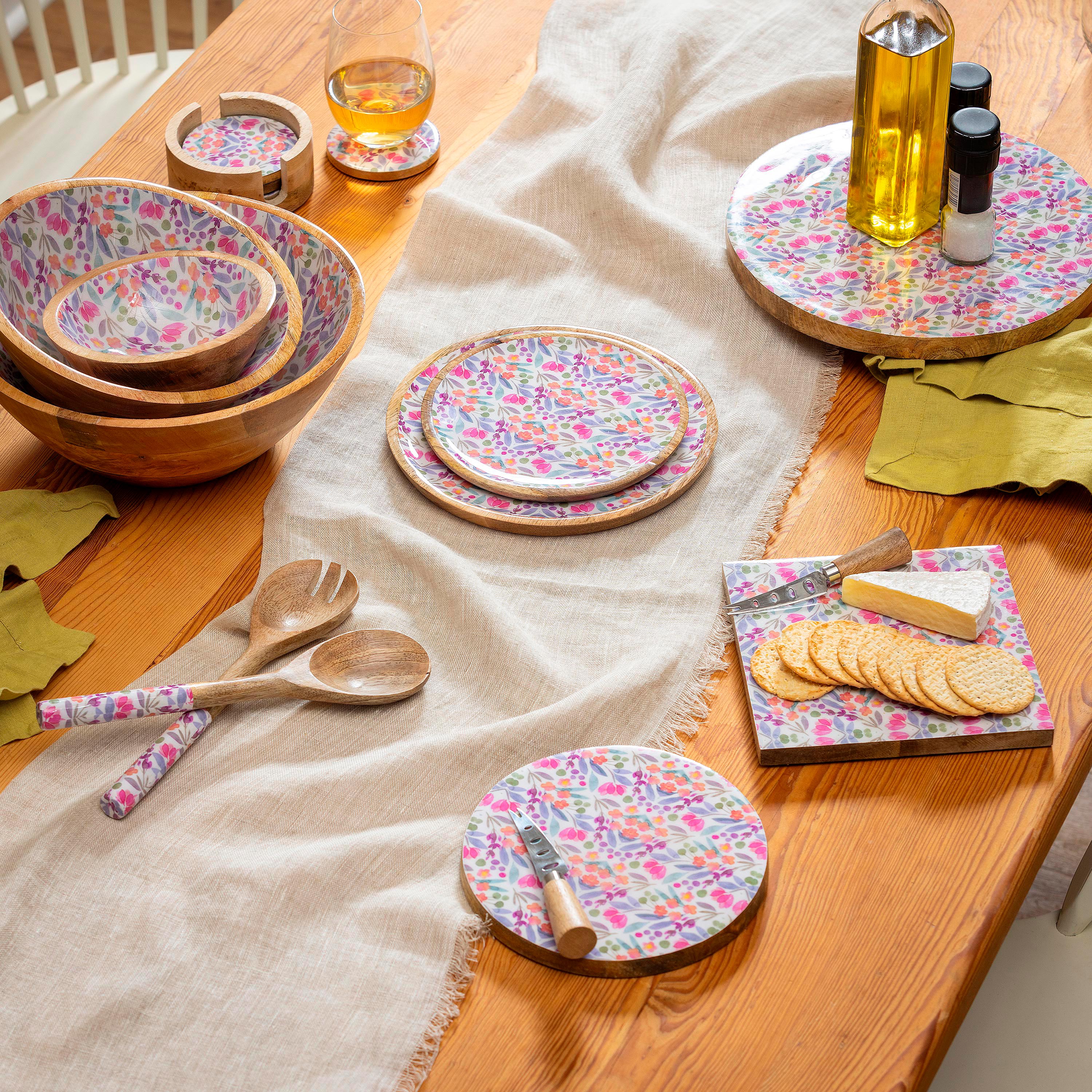 Petal Paradise Wood Bowl Set - Image 2
