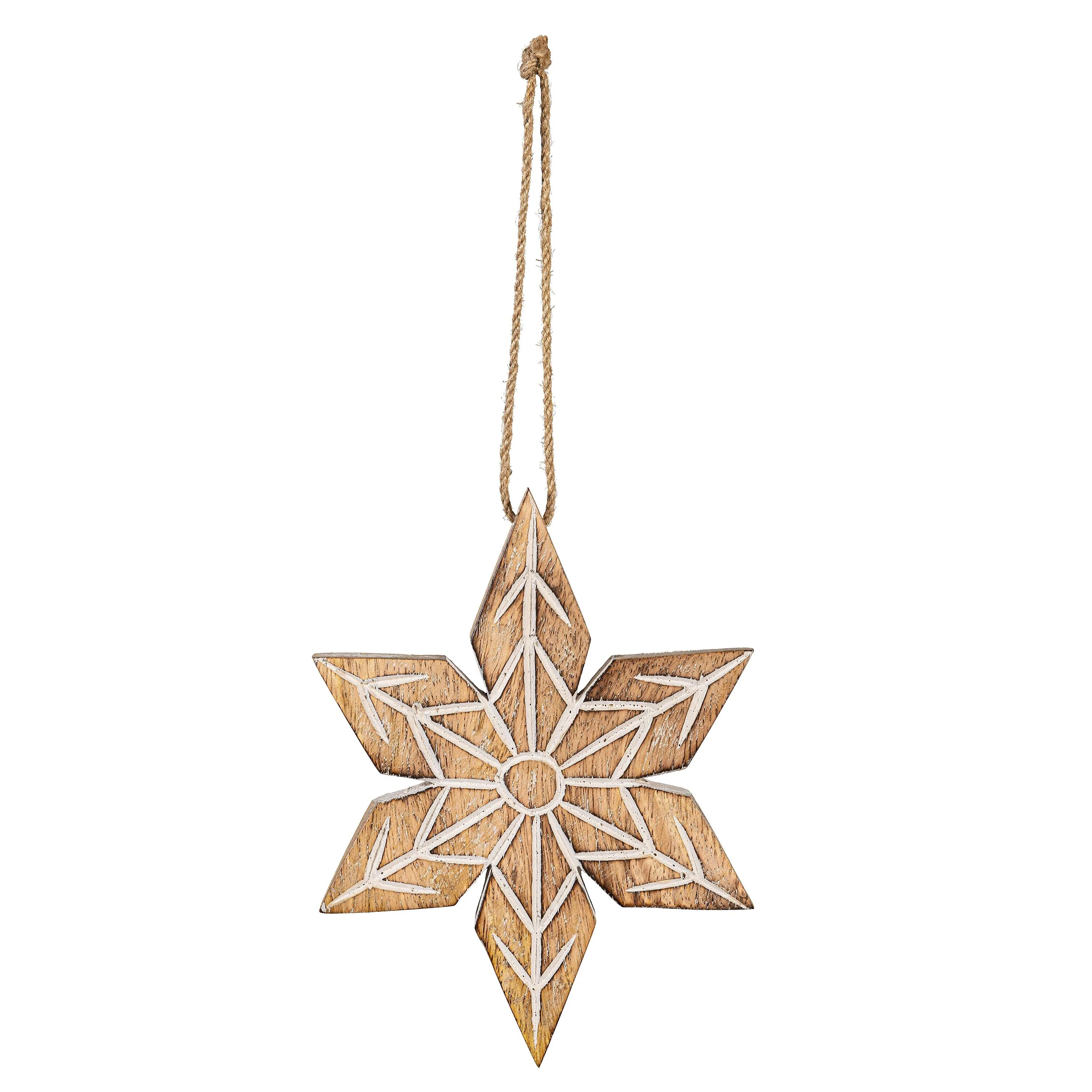 VivaStyle Ornament, Wood Ornament, Snowflake, Set of 2 - Image 3