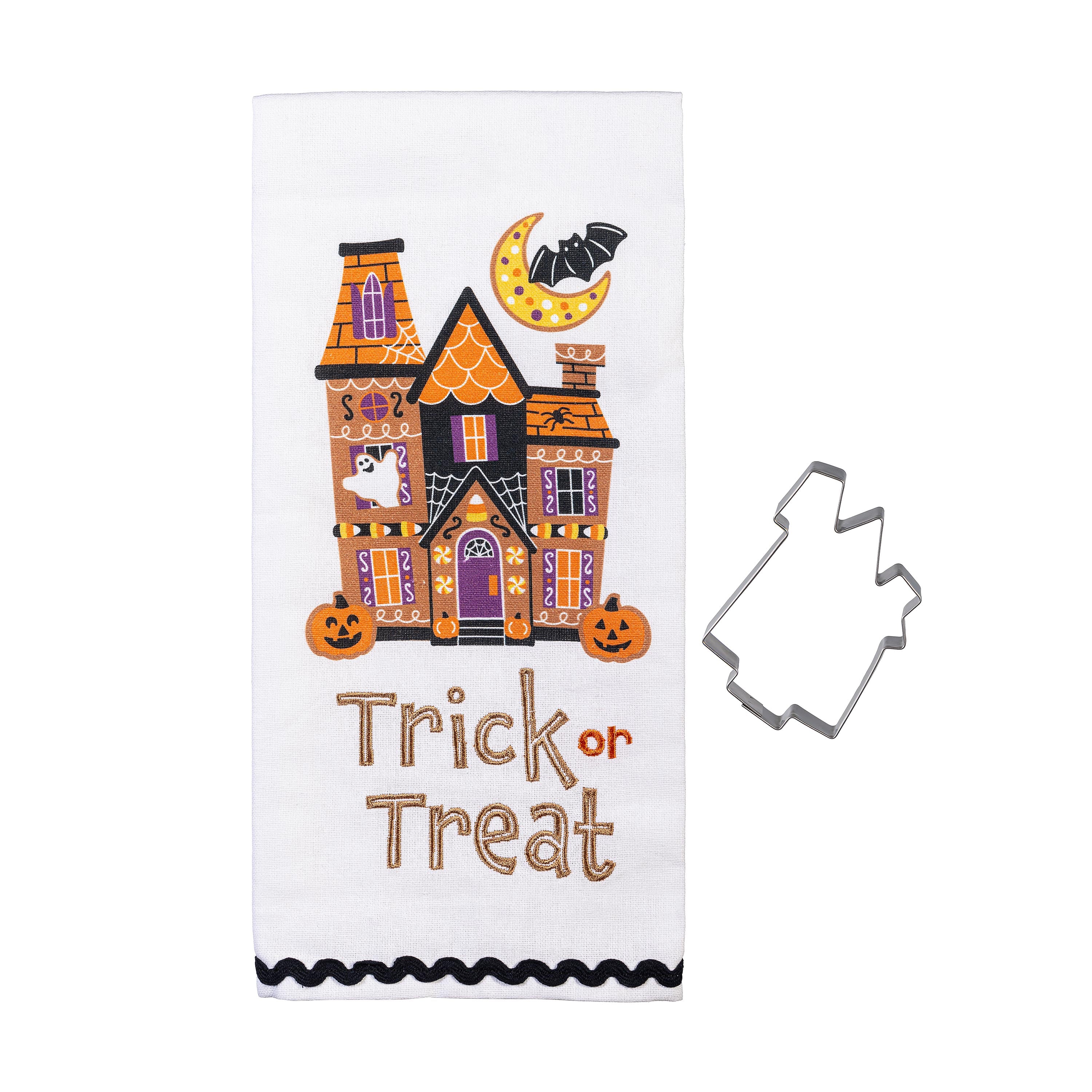 Trick or Sweets Tea Towel and Cookie Cutter Gift Set - Image 4