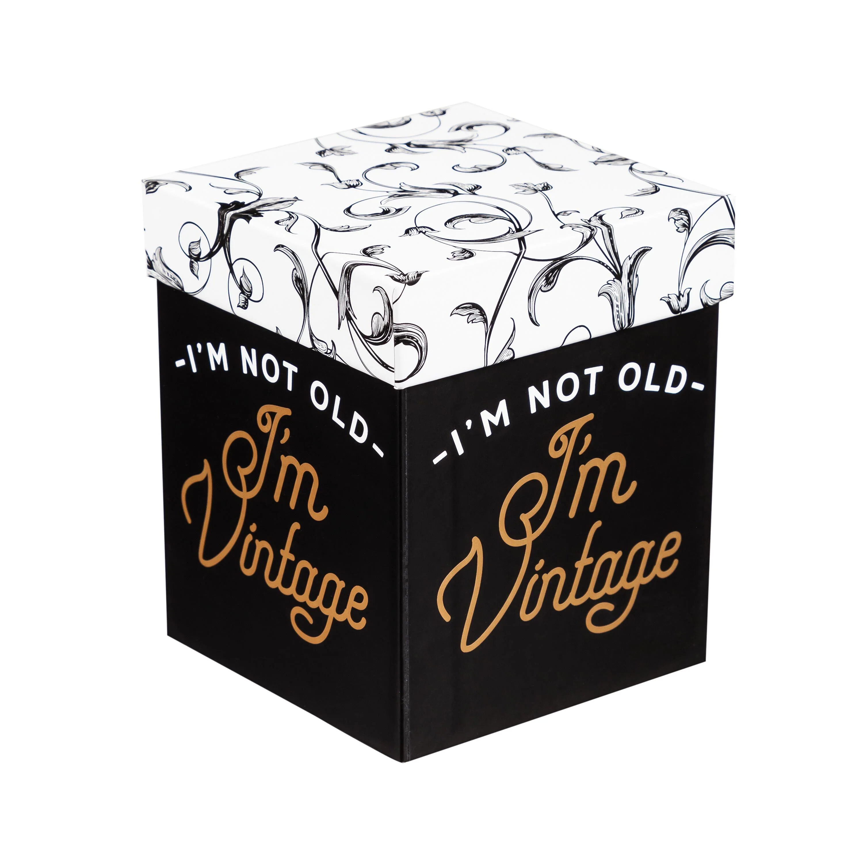 Just for Laughs Wine Glass Stemless Glass, I'm Not Old I'm Vintage, 17oz, Gift Box - Image 3