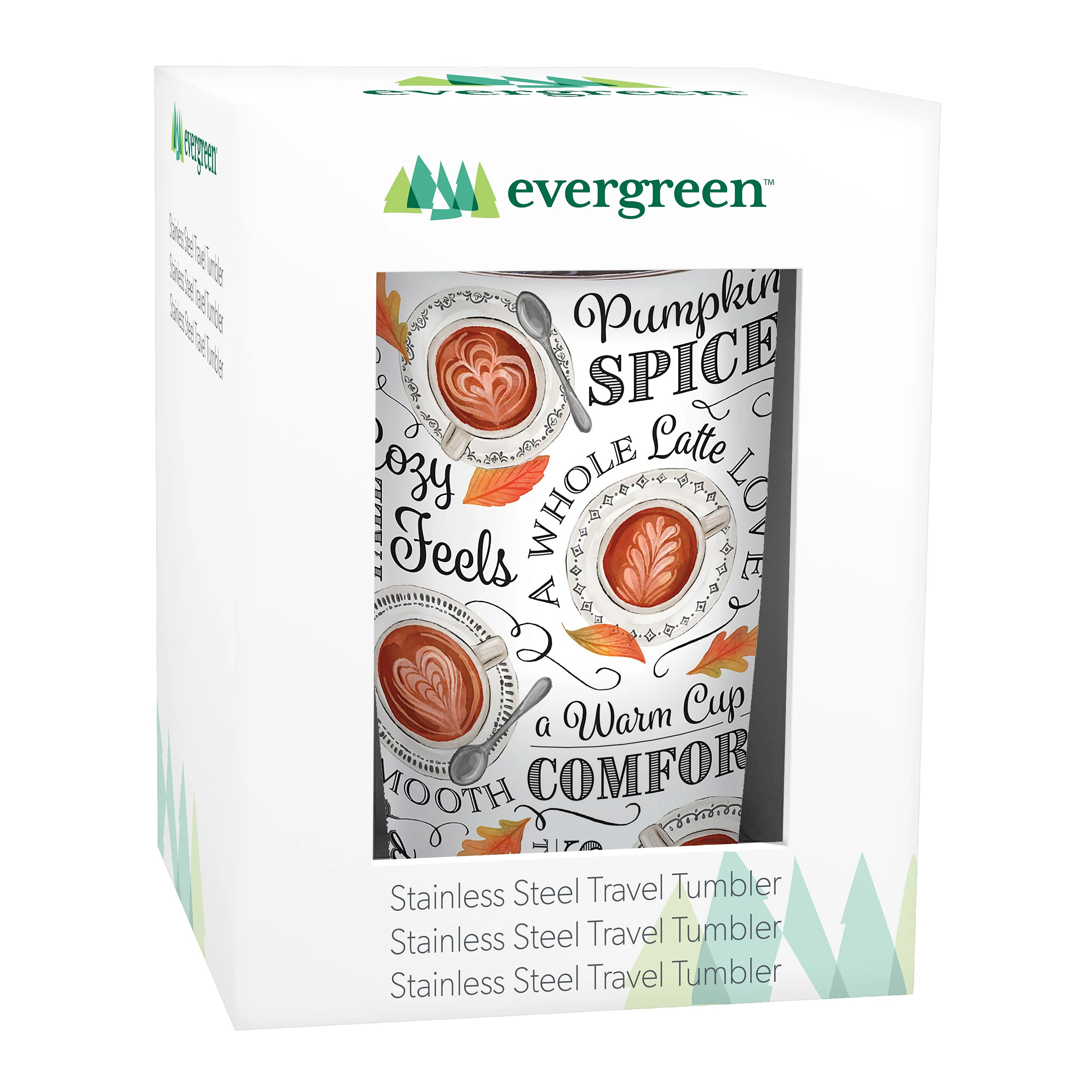 Harvest Blossom Pumpkin Spice Double Wall Stainless Steel Tumbler, 20oz, Gift Box - Image 3