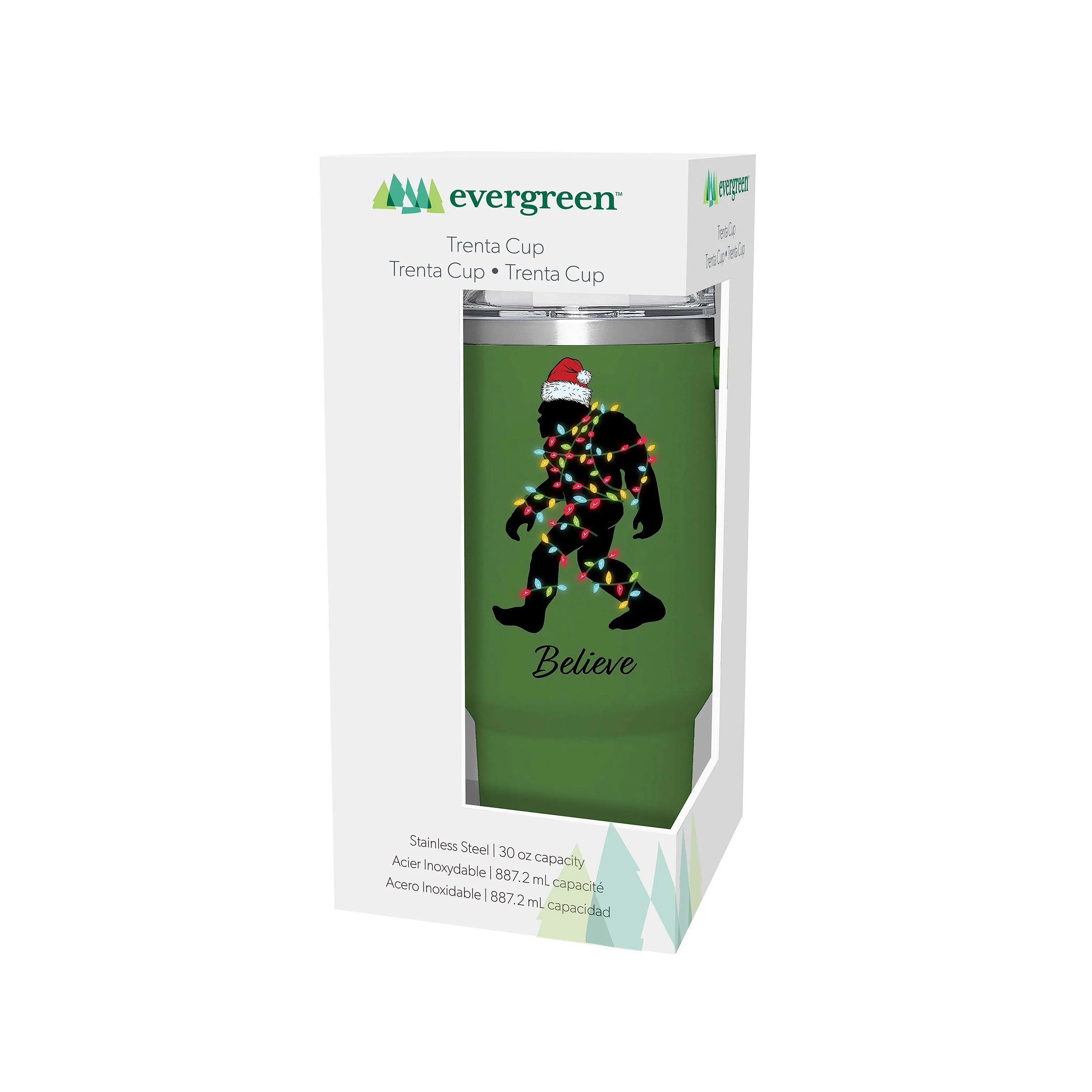 Twas The Night Tumbler Stainless-Steel Trenta Cup w/ Straw, Bigfoot, 30oz, Gift Box - Image 2