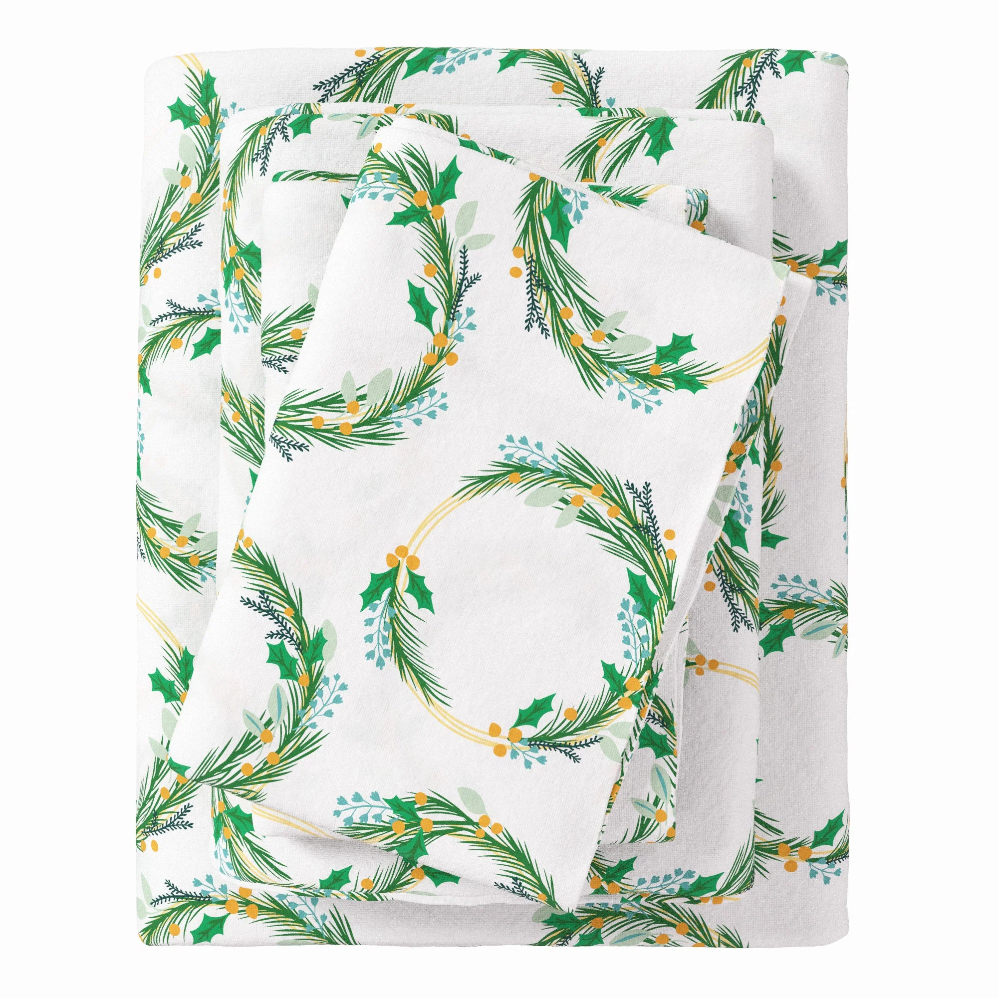 4-Piece Turkish Cotton Flannel Sheet - Lakeview Collection - Image 64