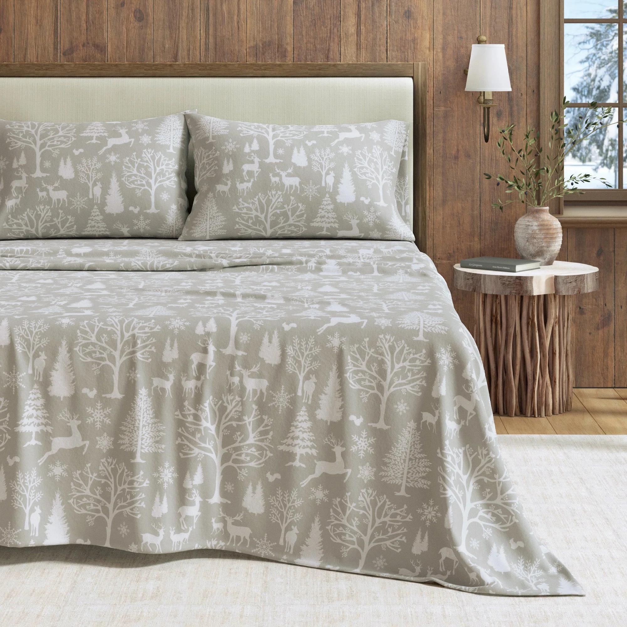 4-Piece Turkish Cotton Flannel Sheet - Lakeview Collection - Image 7