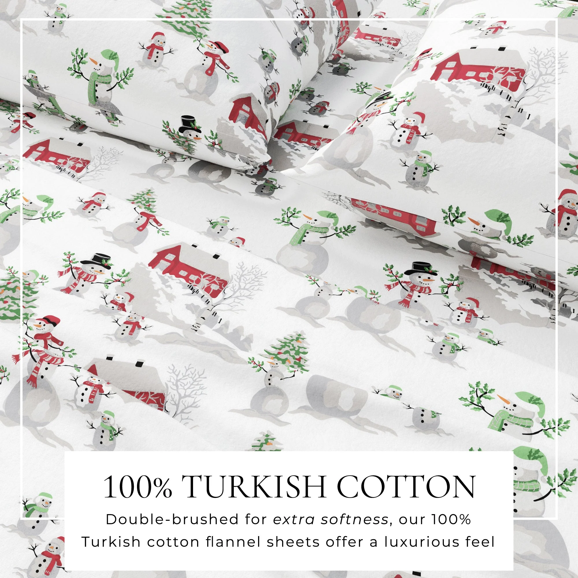 4-Piece Turkish Cotton Flannel Sheet - Stratton Collection - Image 2