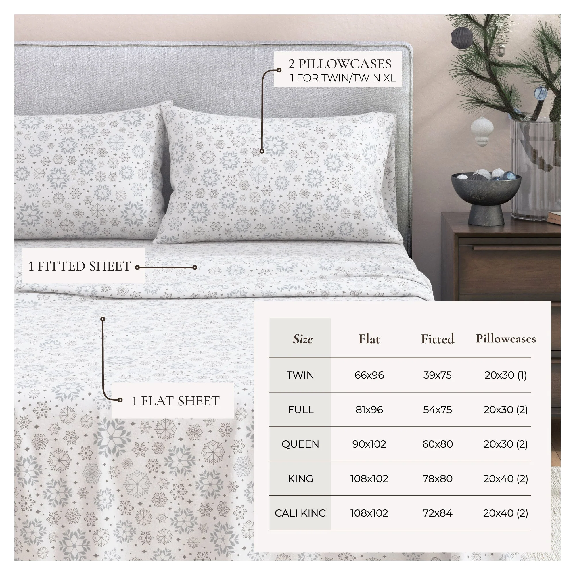4-Piece Turkish Cotton Flannel Sheet - Stratton Collection - Image 25