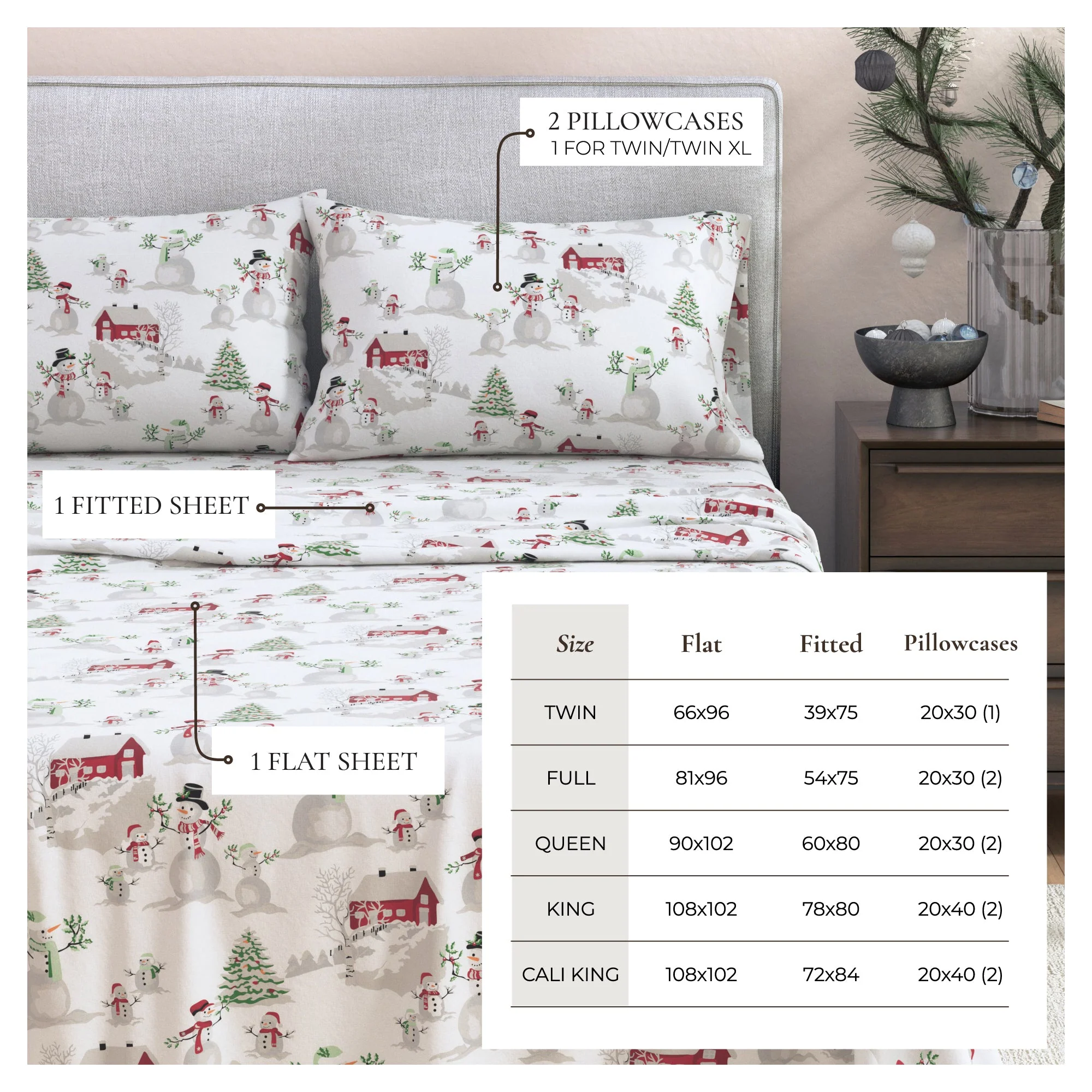 4-Piece Turkish Cotton Flannel Sheet - Stratton Collection - Image 3