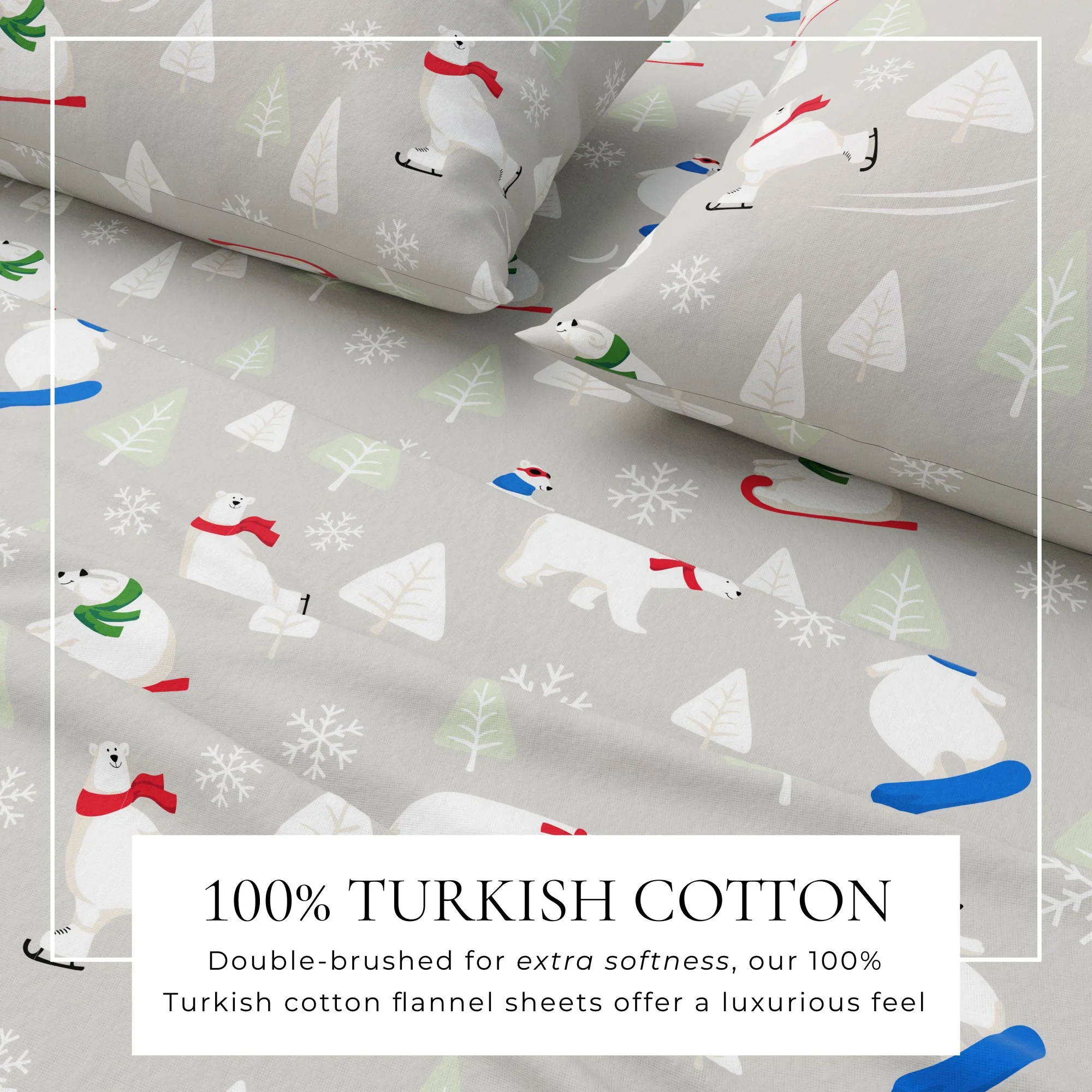 4-Piece Turkish Cotton Flannel Sheet - Stratton Collection - Image 43
