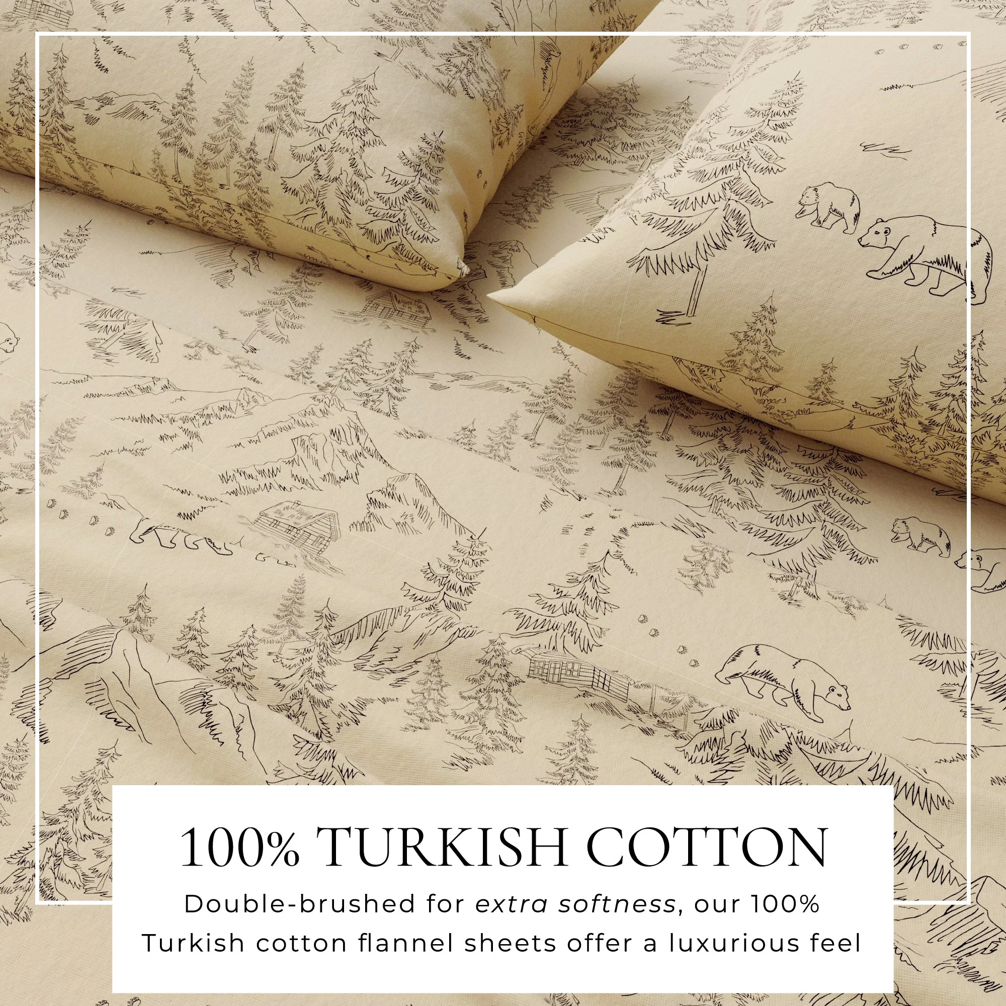 4-Piece Turkish Cotton Flannel Sheet - Stratton Collection - Image 61