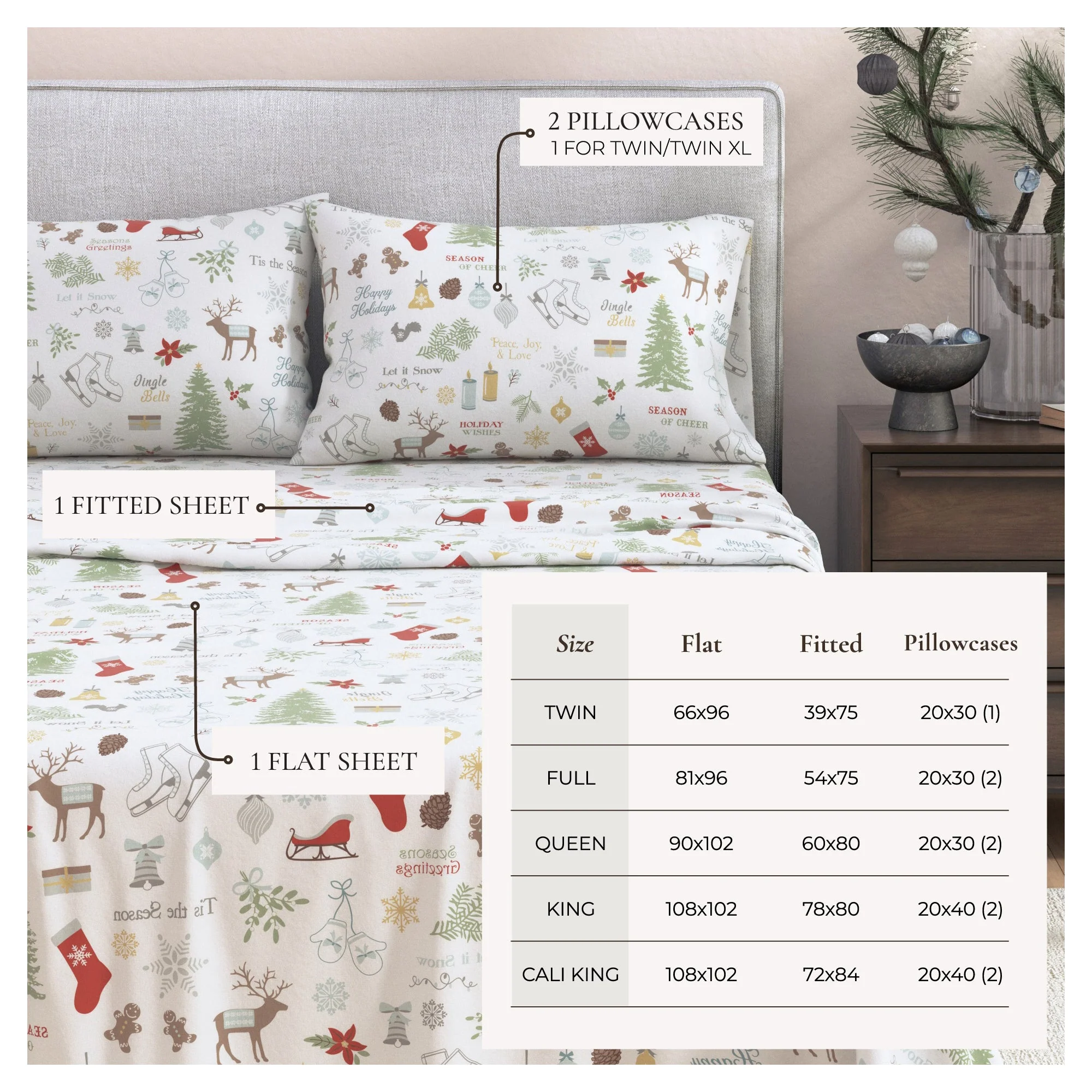 4-Piece Turkish Cotton Flannel Sheet - Whittaker Collection - Image 20