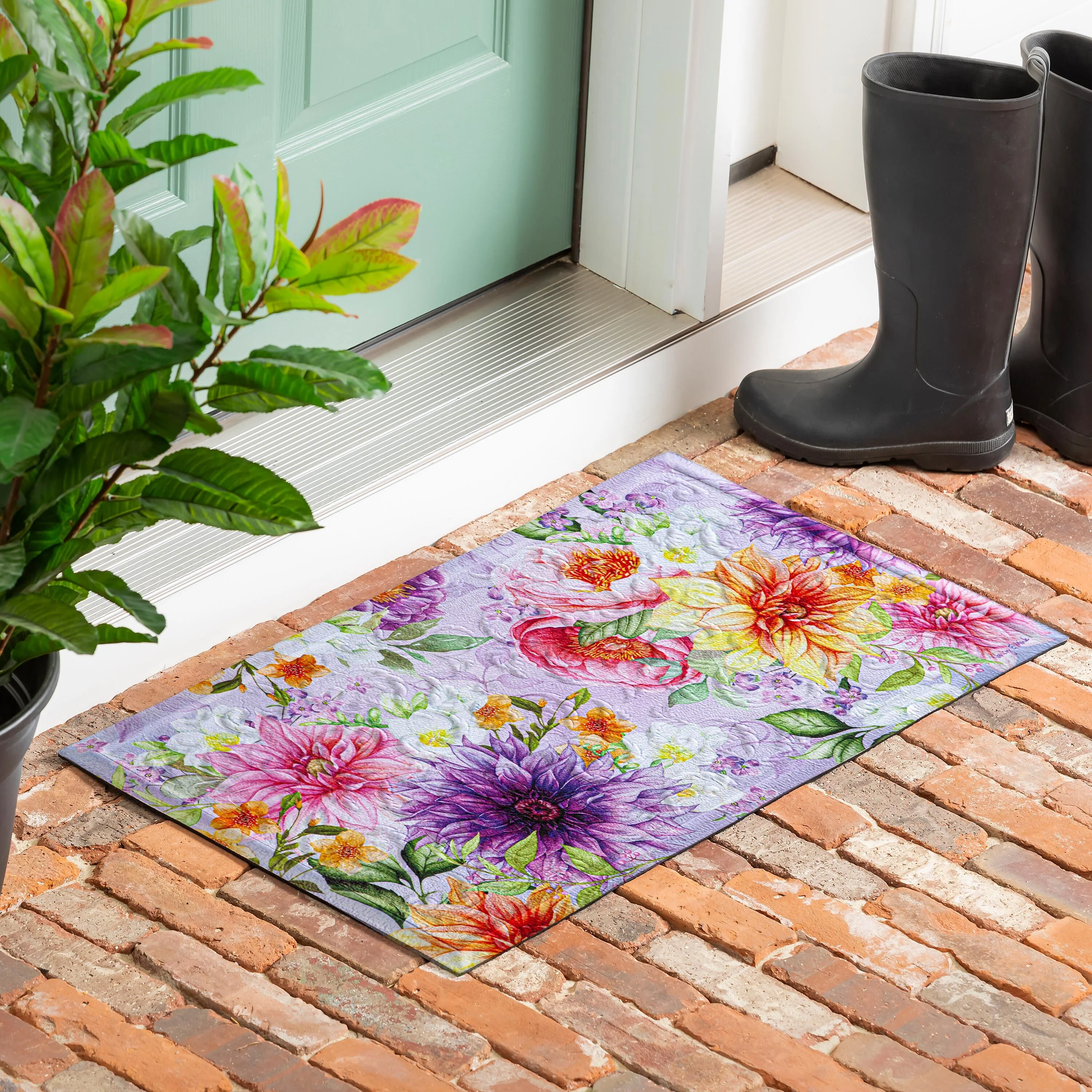 Rhapsody in Bloom Embossed Floor Mat - Image 2